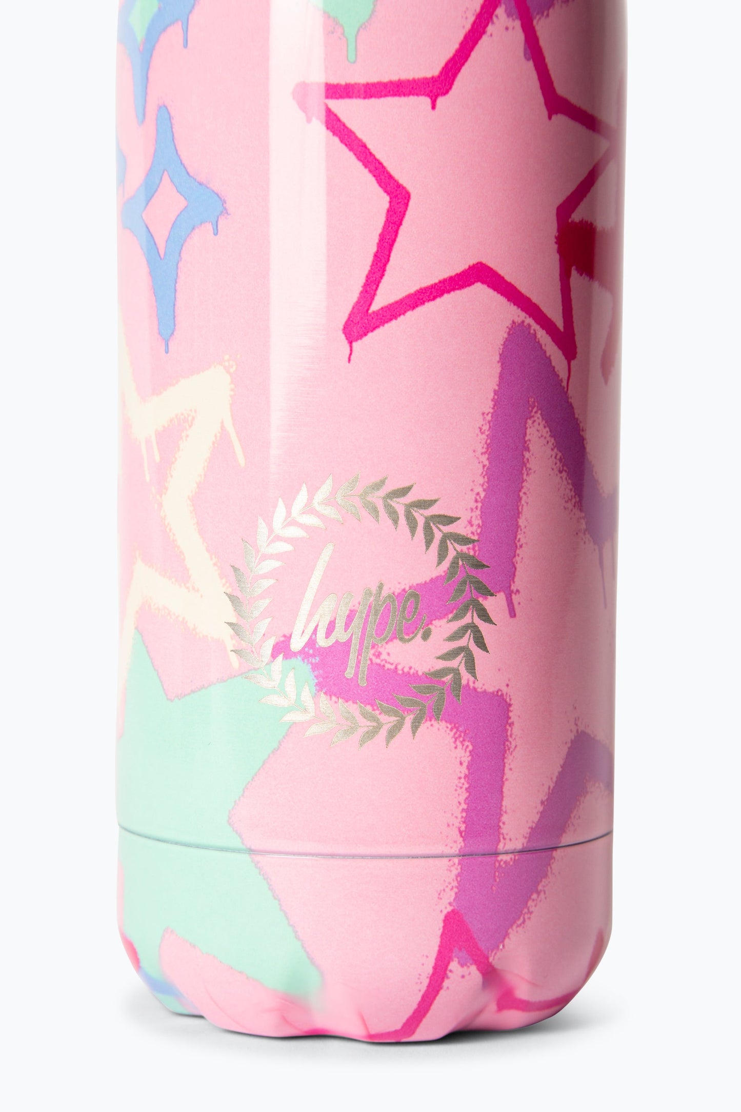 HYPE UNISEX BLACK GRAFFITI STARS WATER BOTTLE
