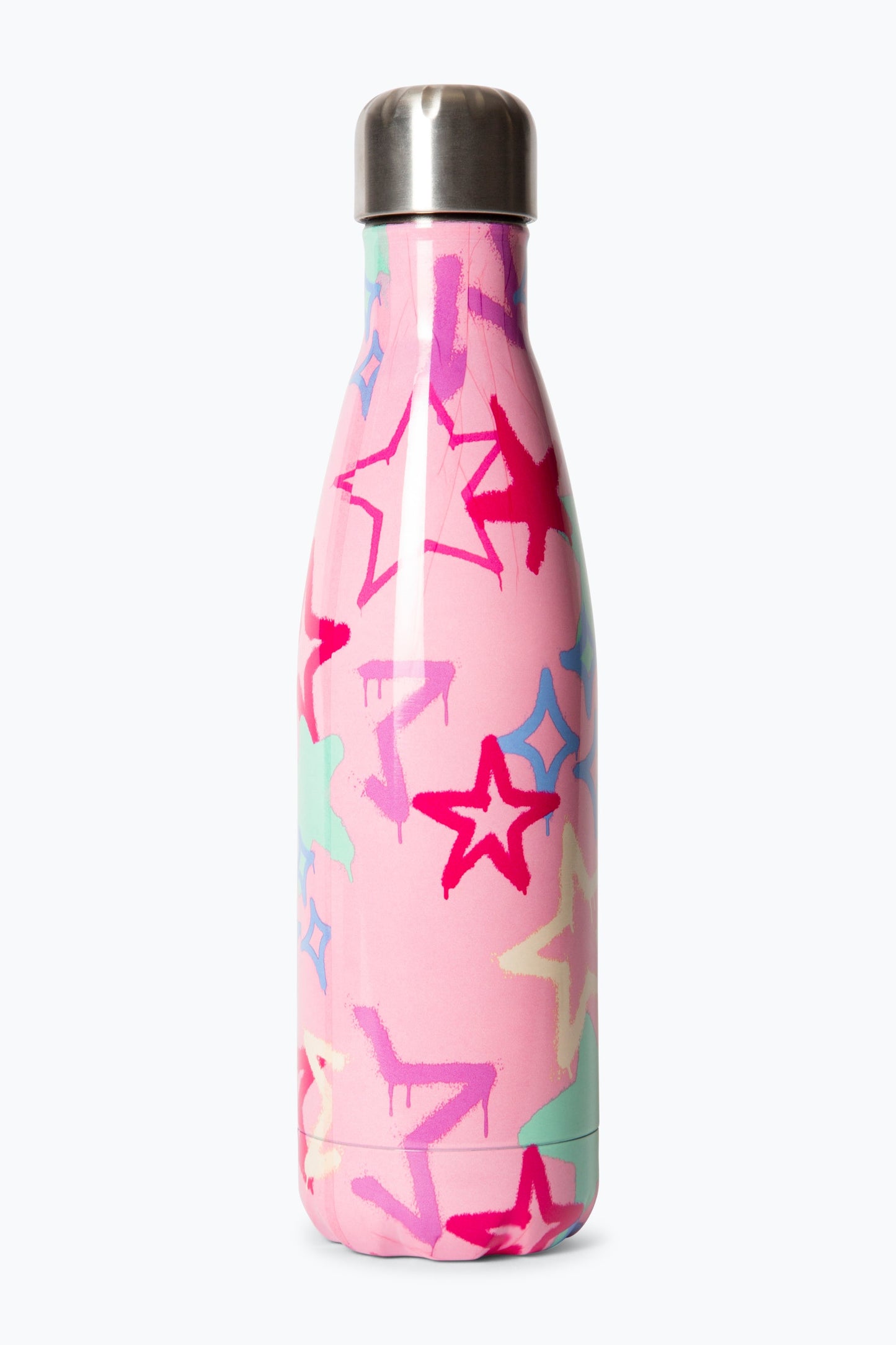 HYPE UNISEX BLACK GRAFFITI STARS WATER BOTTLE