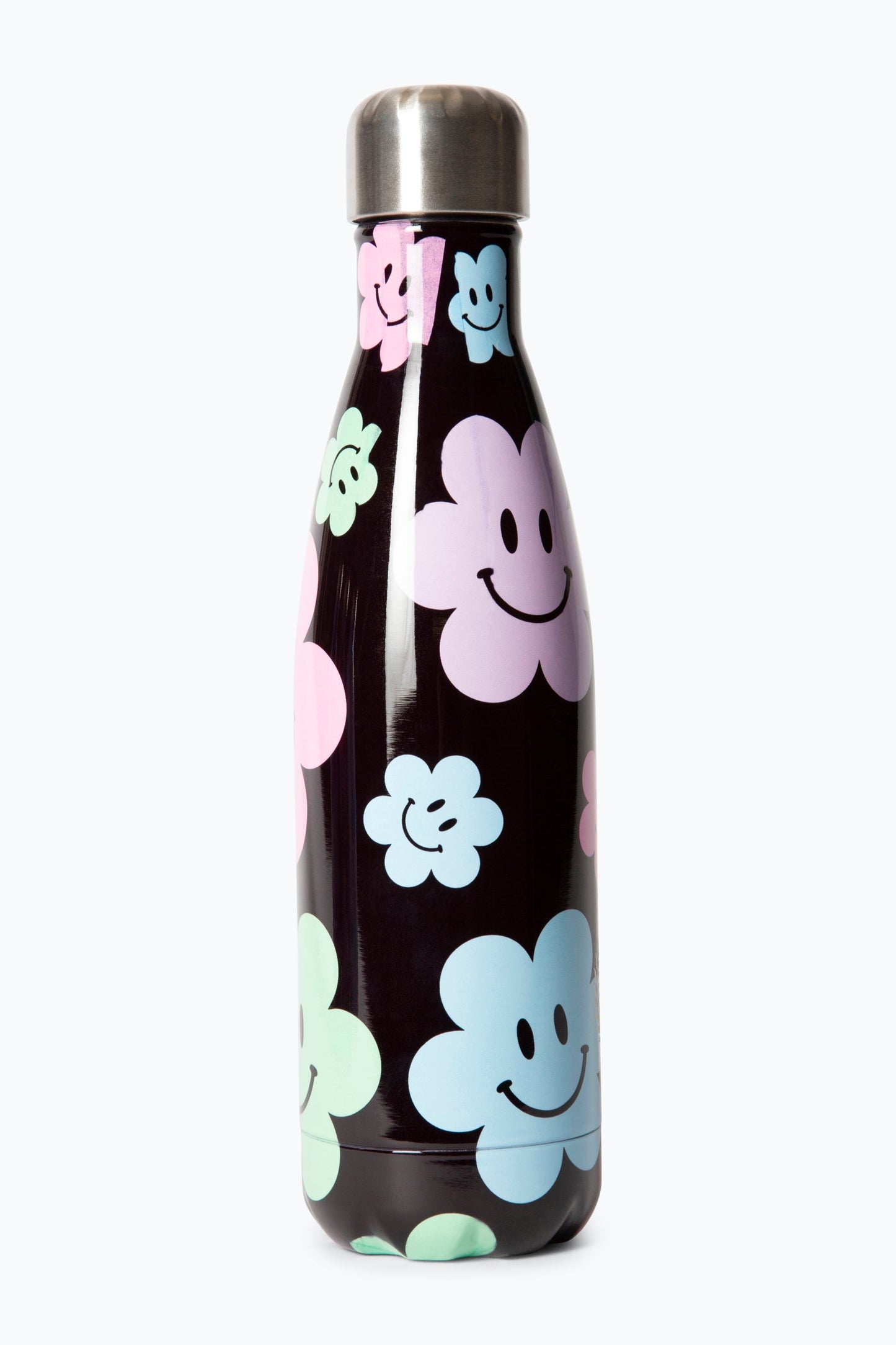 HYPE UNISEX BLACK HAPPY FLOWERS WATER BOTTLE
