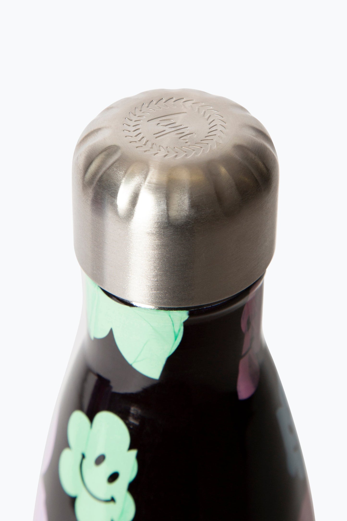 HYPE UNISEX BLACK HAPPY FLOWERS WATER BOTTLE