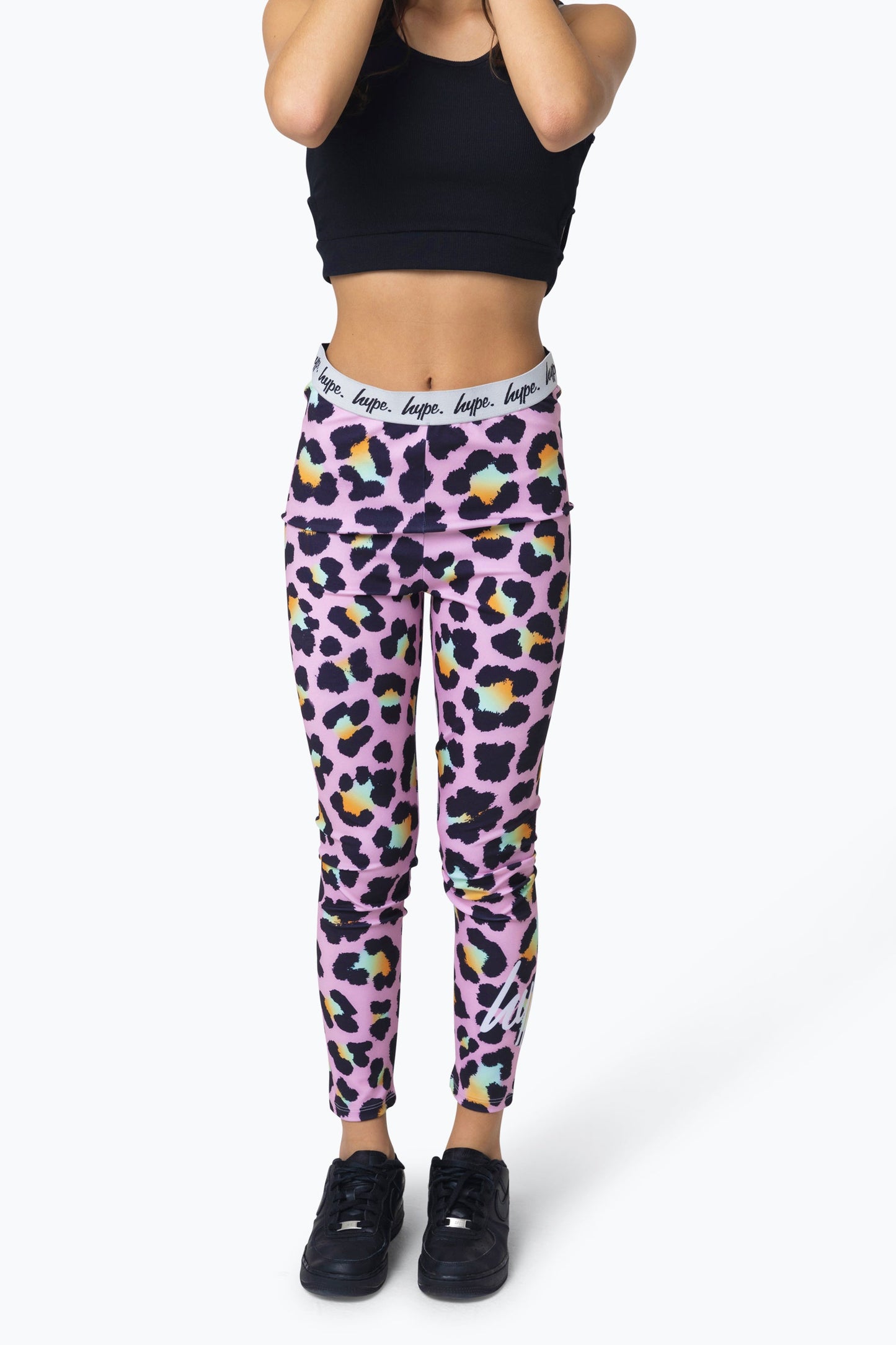 HYPE GIRLS MULTI DISCO LEOPARD LEGGINGS