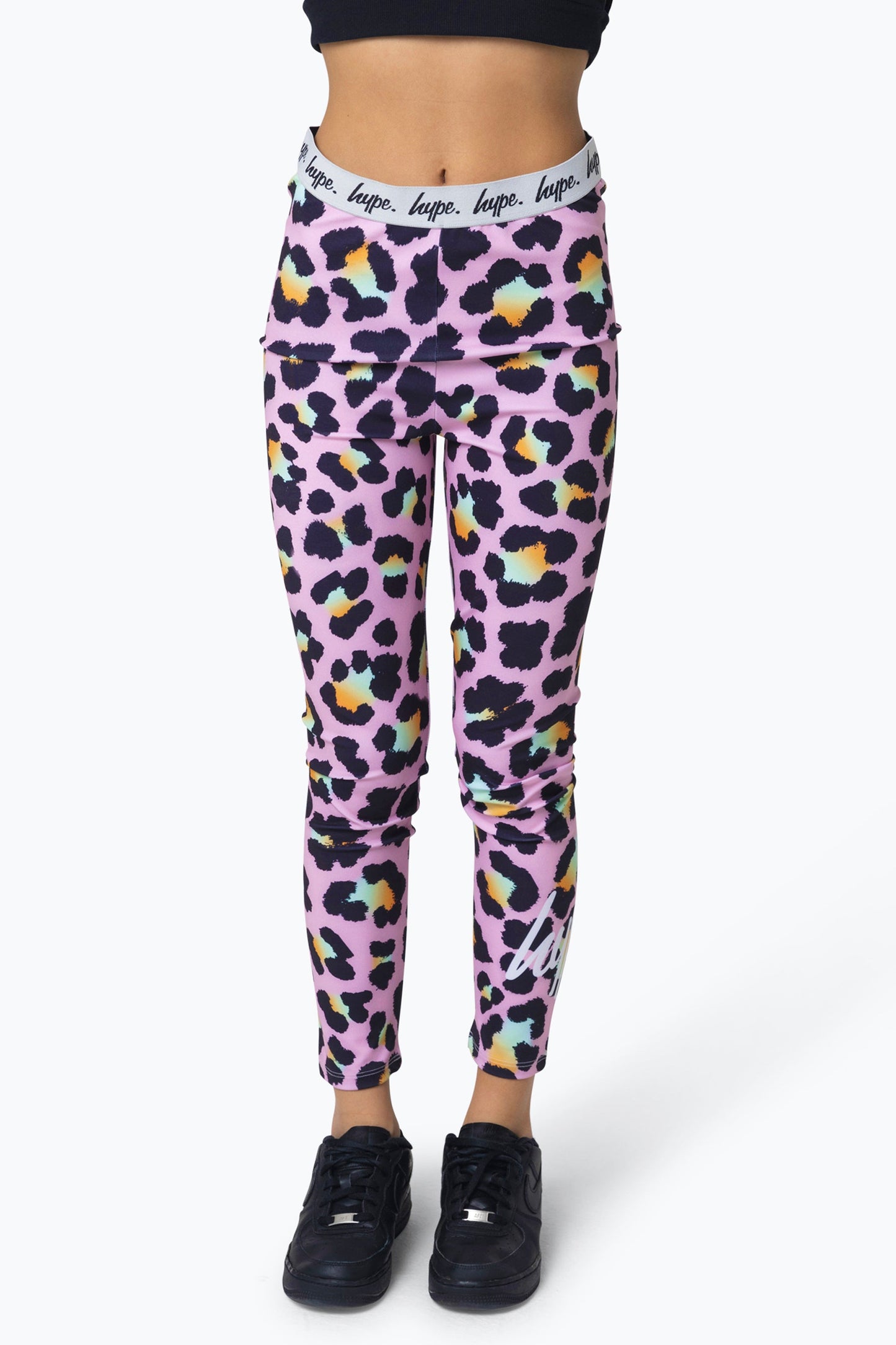HYPE GIRLS MULTI DISCO LEOPARD LEGGINGS