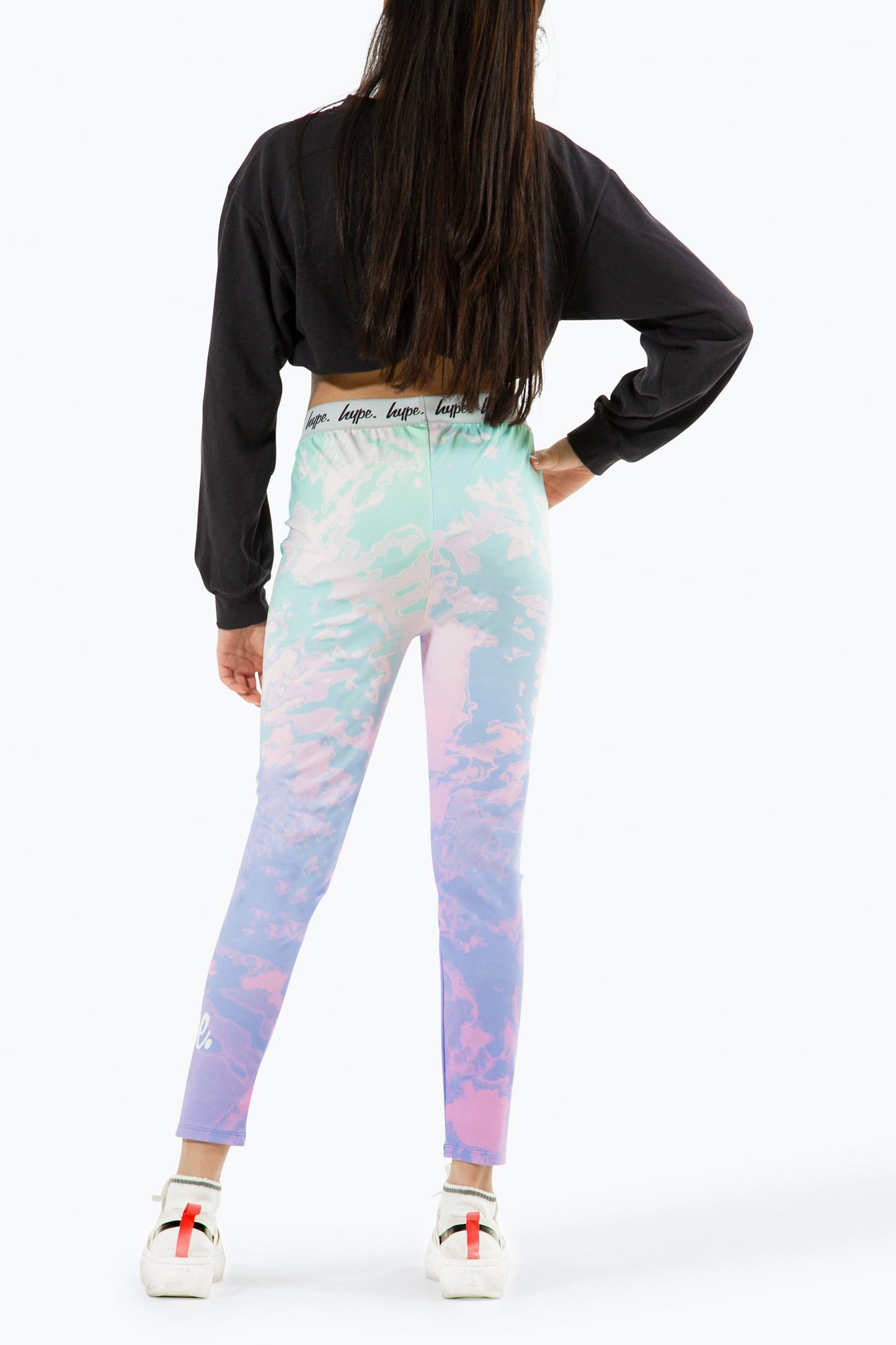 HYPE GIRLS MULTI PASTEL TIE DYE LEGGINGS
