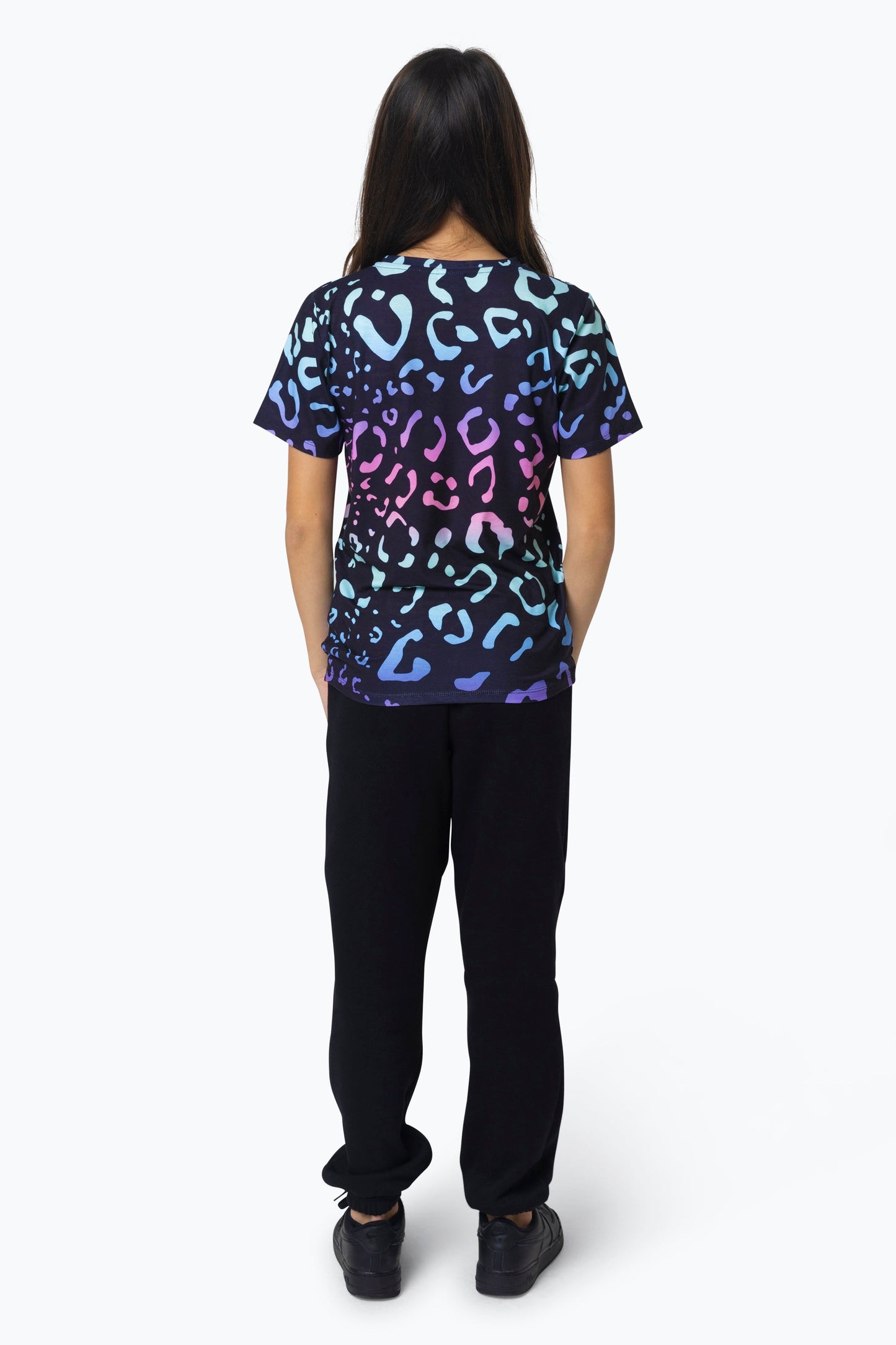 HYPE GIRLS MULTI GRADIENT LEOPARD T-SHIRT