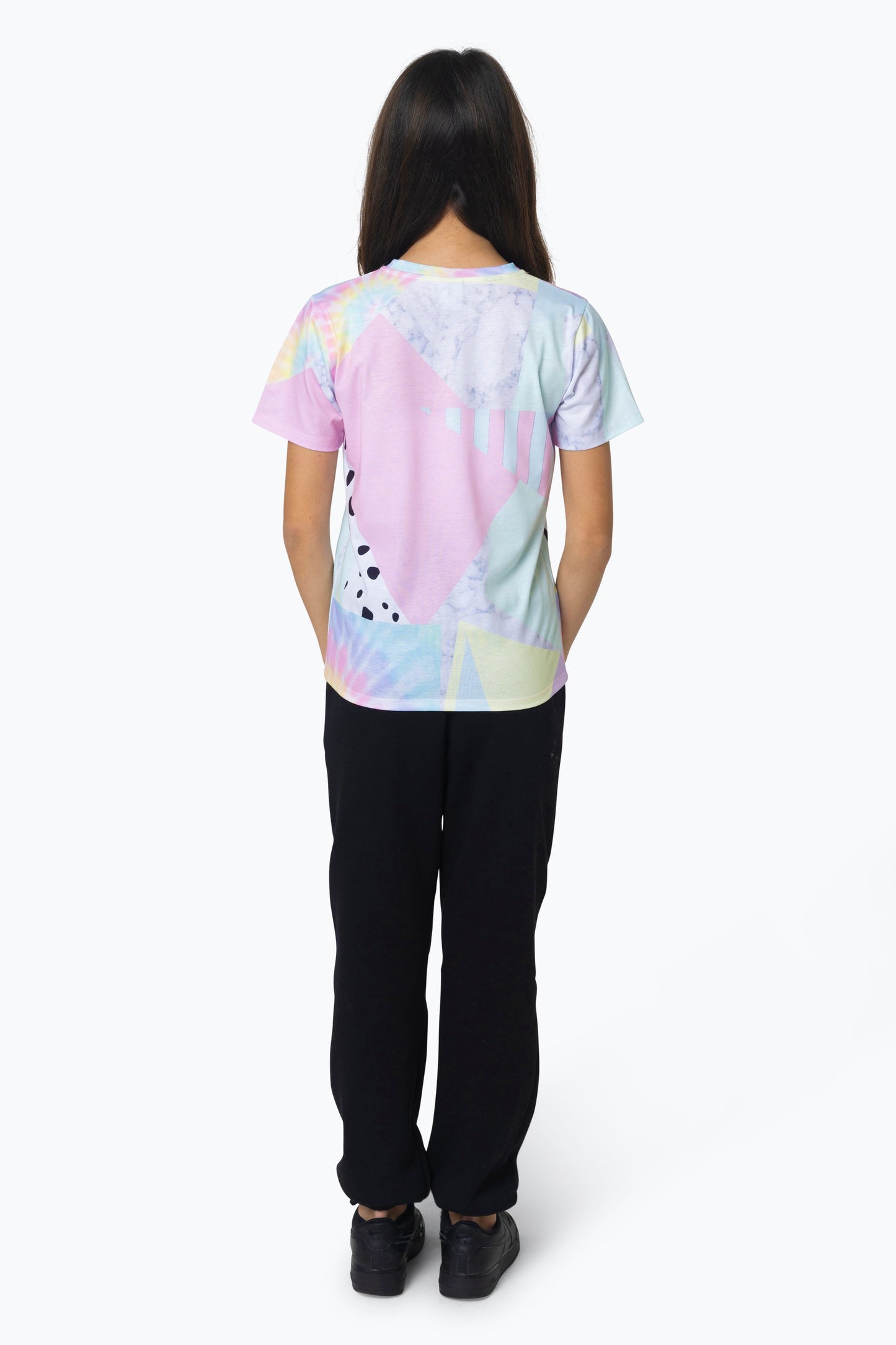 HYPE GIRLS MULTI PASTEL COLLAGE T-SHIRT