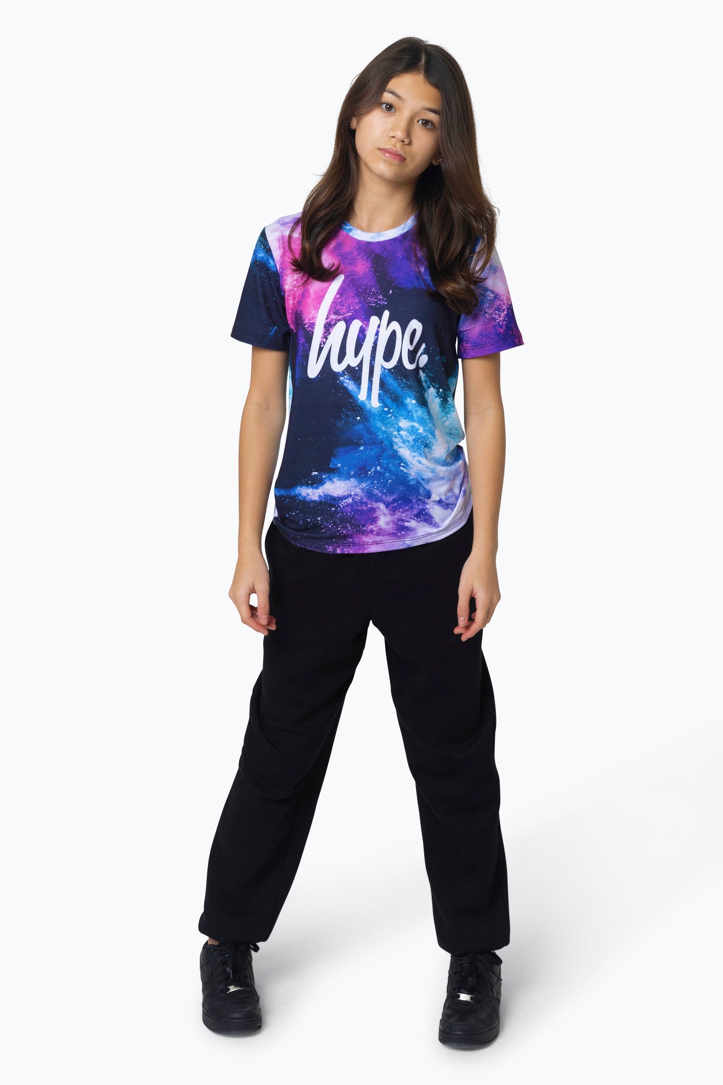 HYPE GIRLS MULTI PURPLE CHALK T-SHIRT