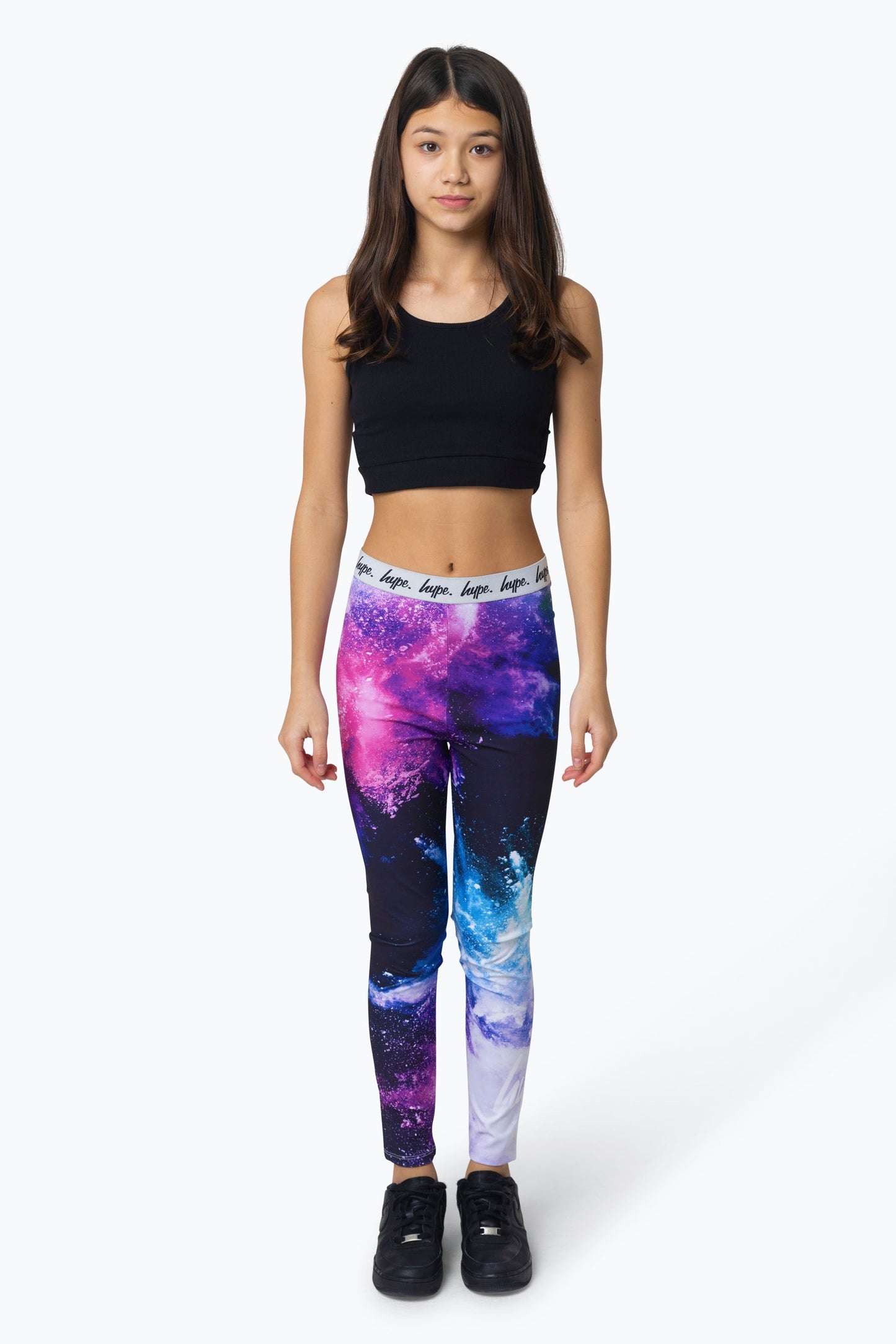 HYPE GIRLS MULTI PURPLE CHALK LEGGINGS