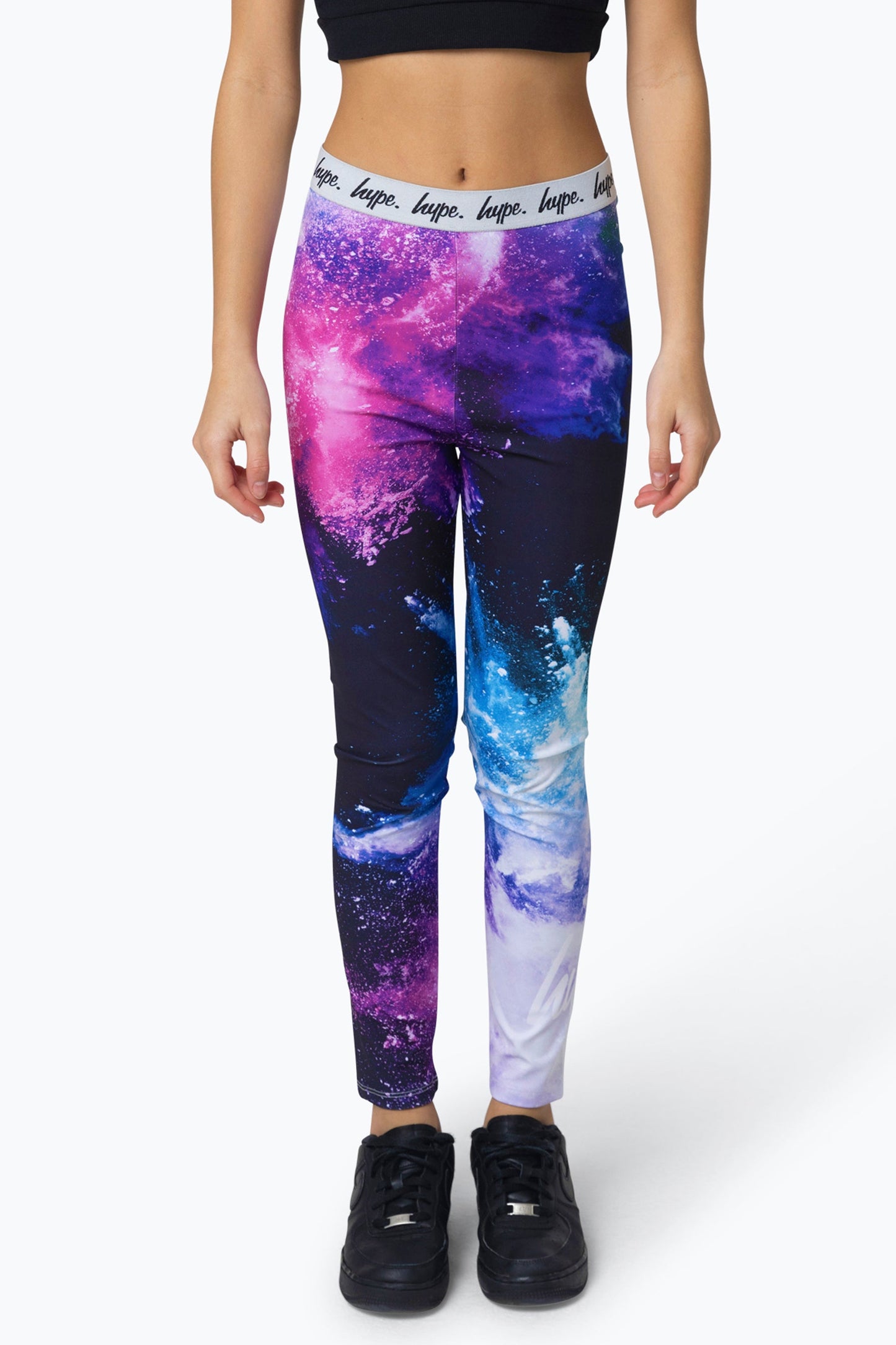 HYPE GIRLS MULTI PURPLE CHALK LEGGINGS