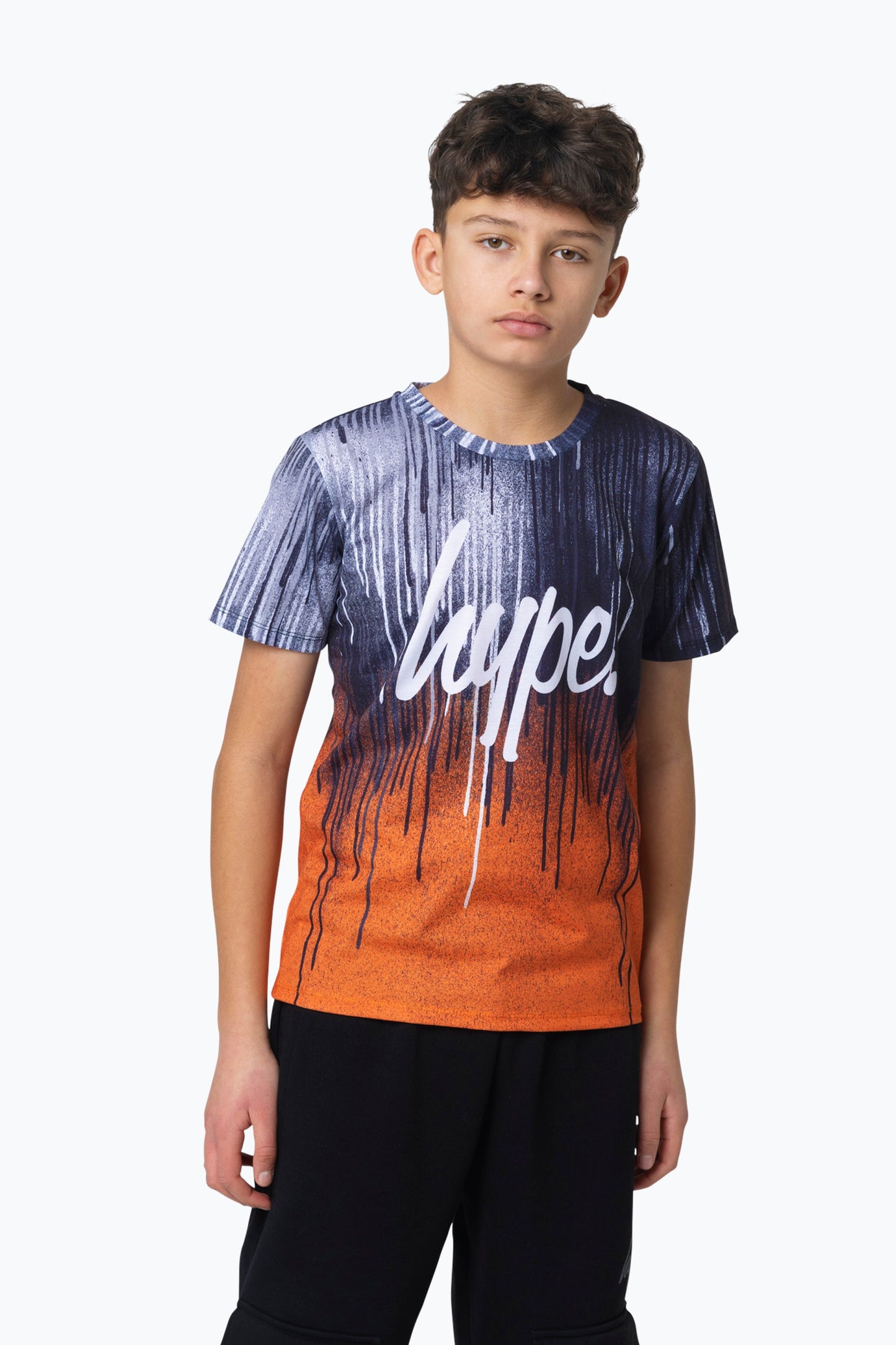 HYPE BOYS MULTI ORANGE DRIPS T-SHIRT