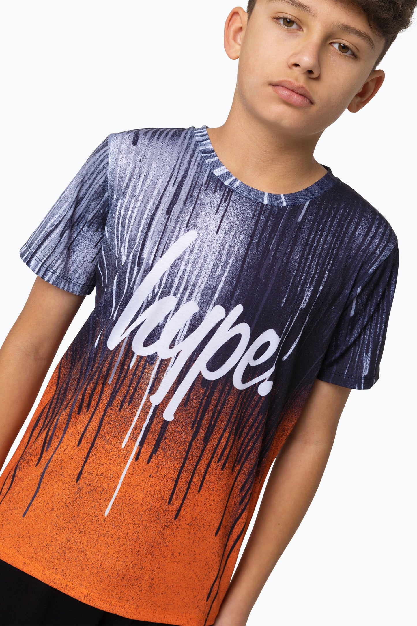 HYPE BOYS MULTI ORANGE DRIPS T-SHIRT