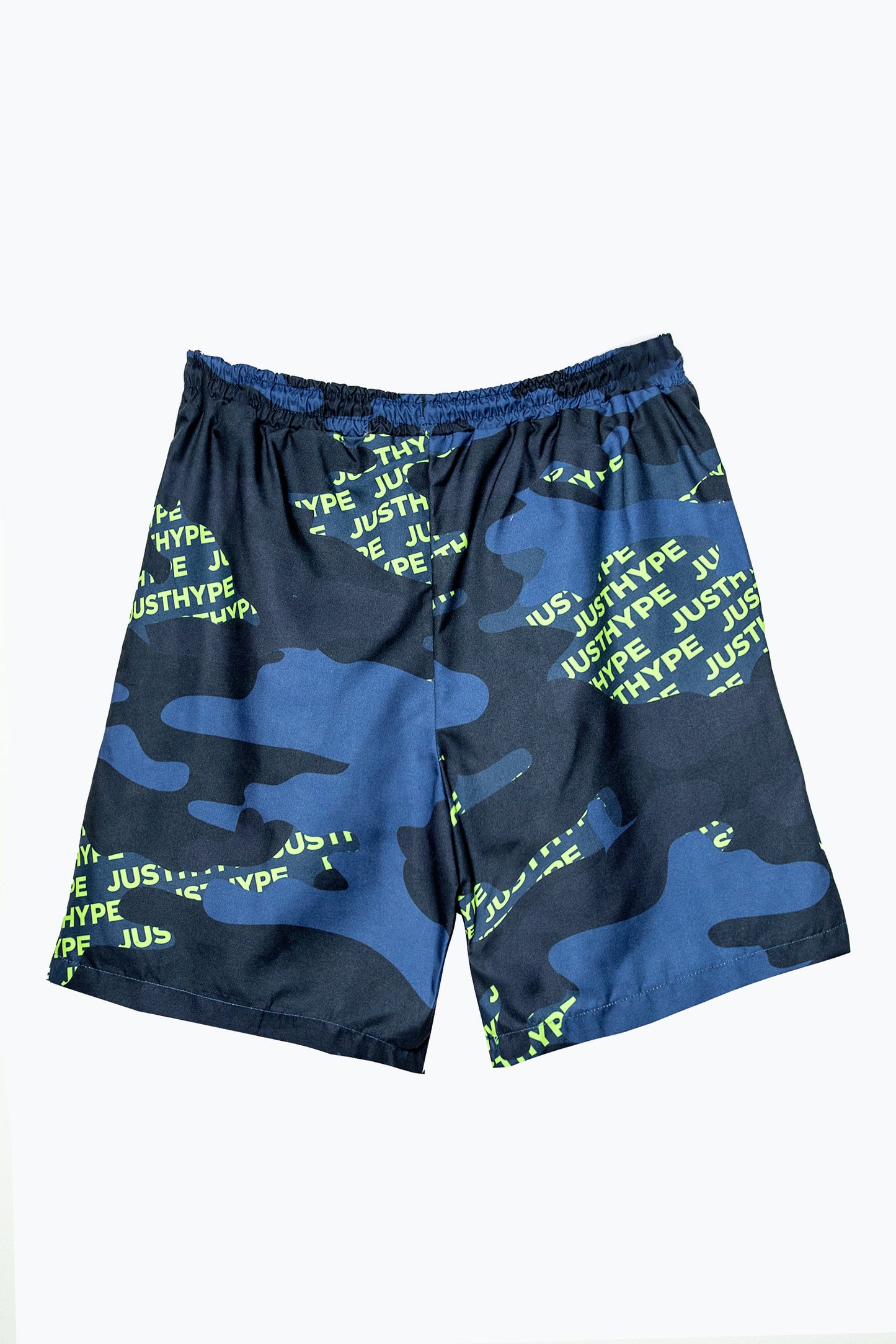 HYPE BOYS MULTI NAVY CAMO BLOCK LOGO SWIM SHORTS
