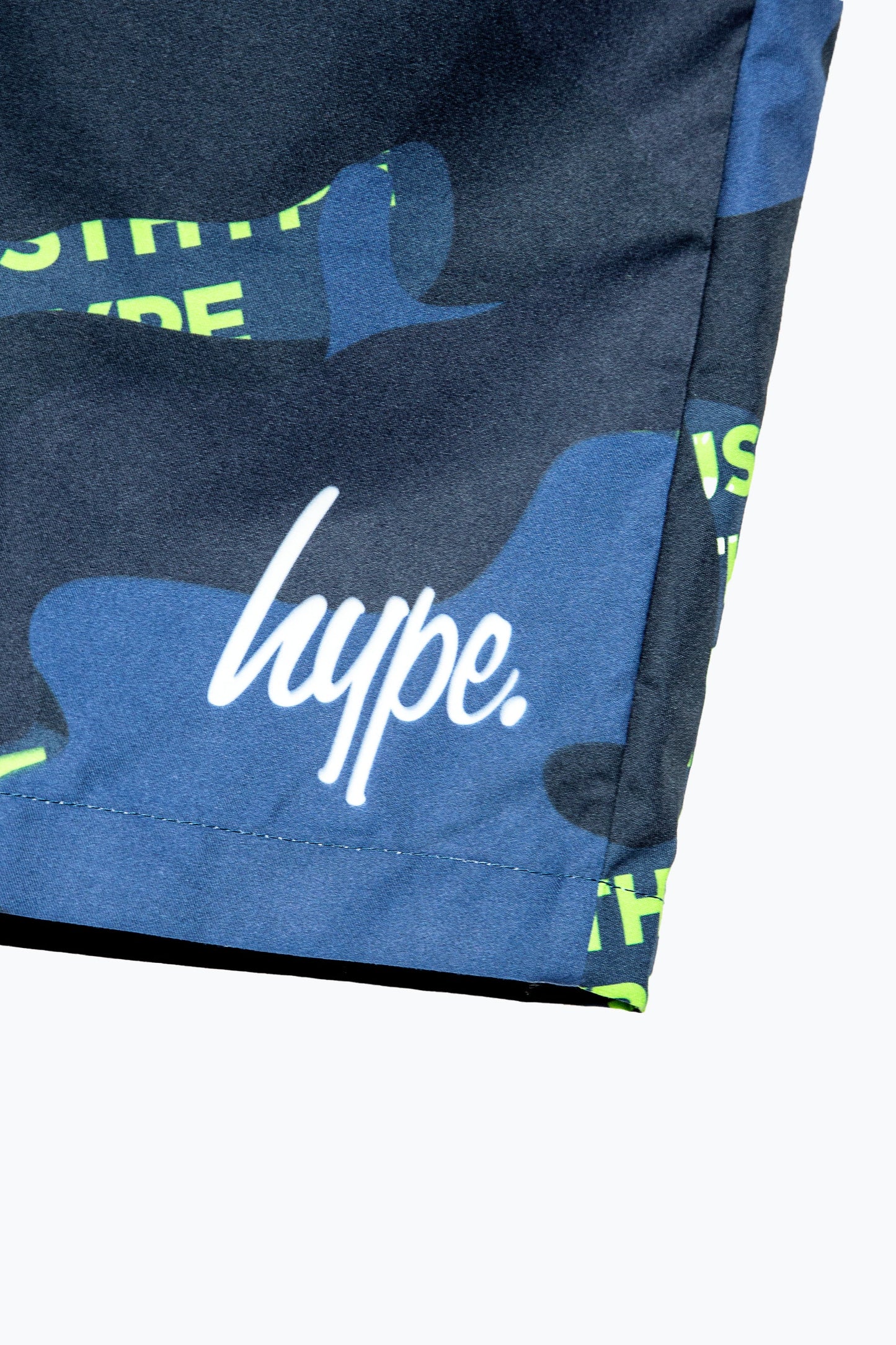 HYPE BOYS MULTI NAVY CAMO BLOCK LOGO SWIM SHORTS