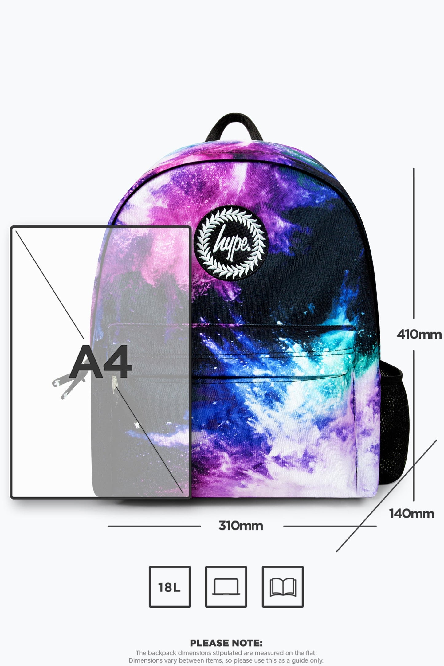 HYPE PURPLE & TEAL CHALK DUST BACKPACK