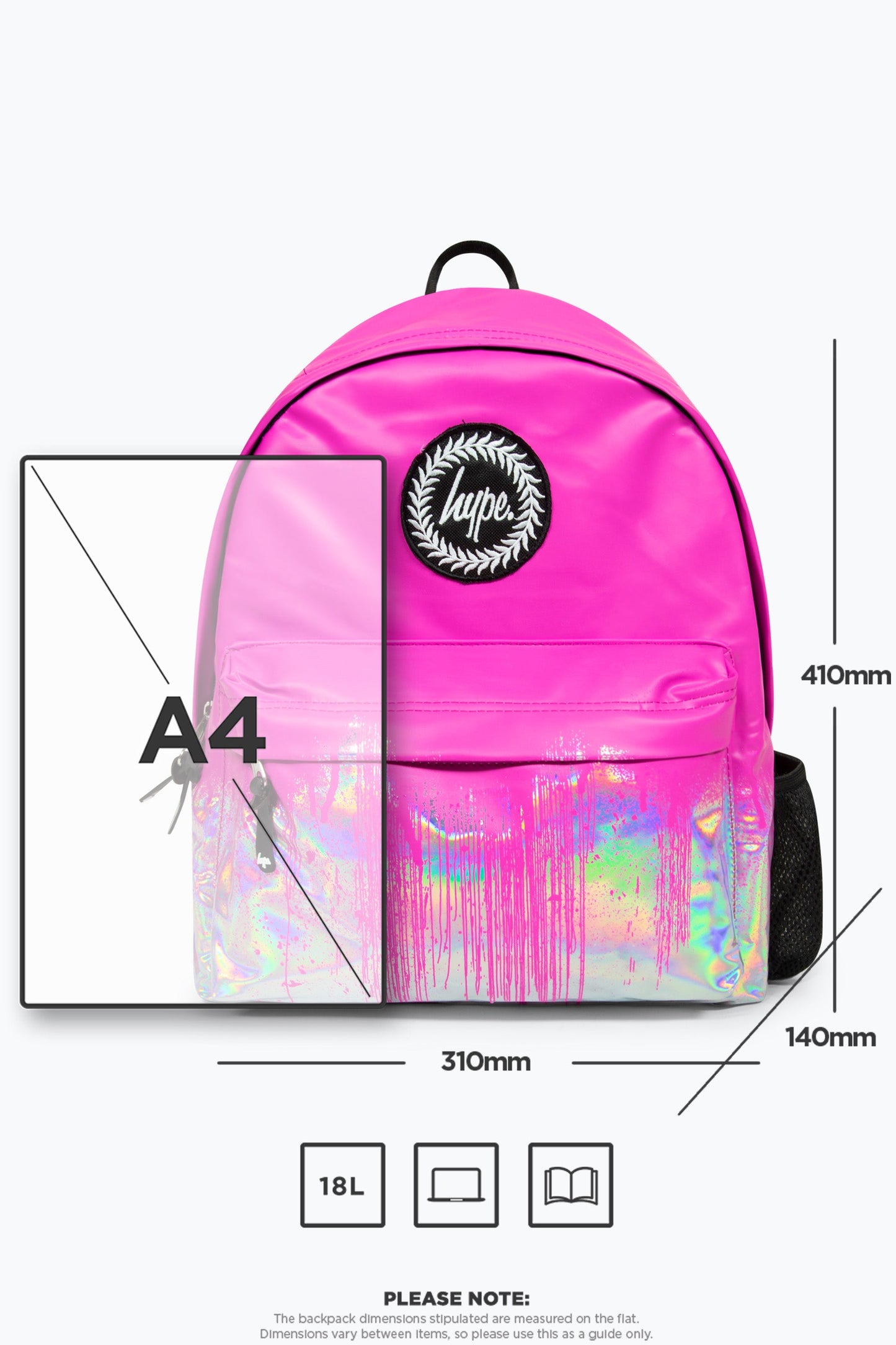 HYPE PINK HOLO DRIPS BACKPACK