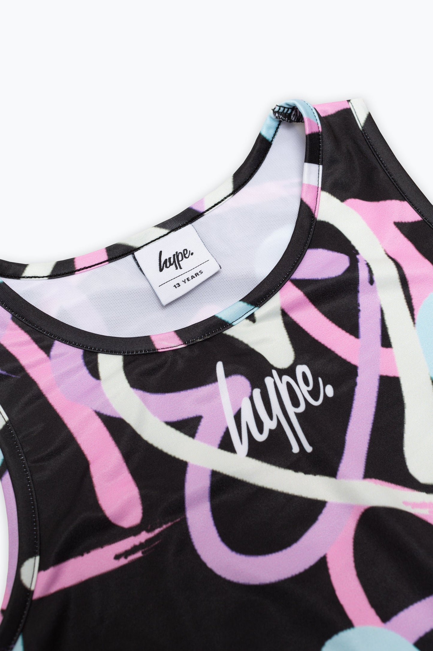 HYPE GIRLS BLACK MULTI PASTEL HEART BIKINI