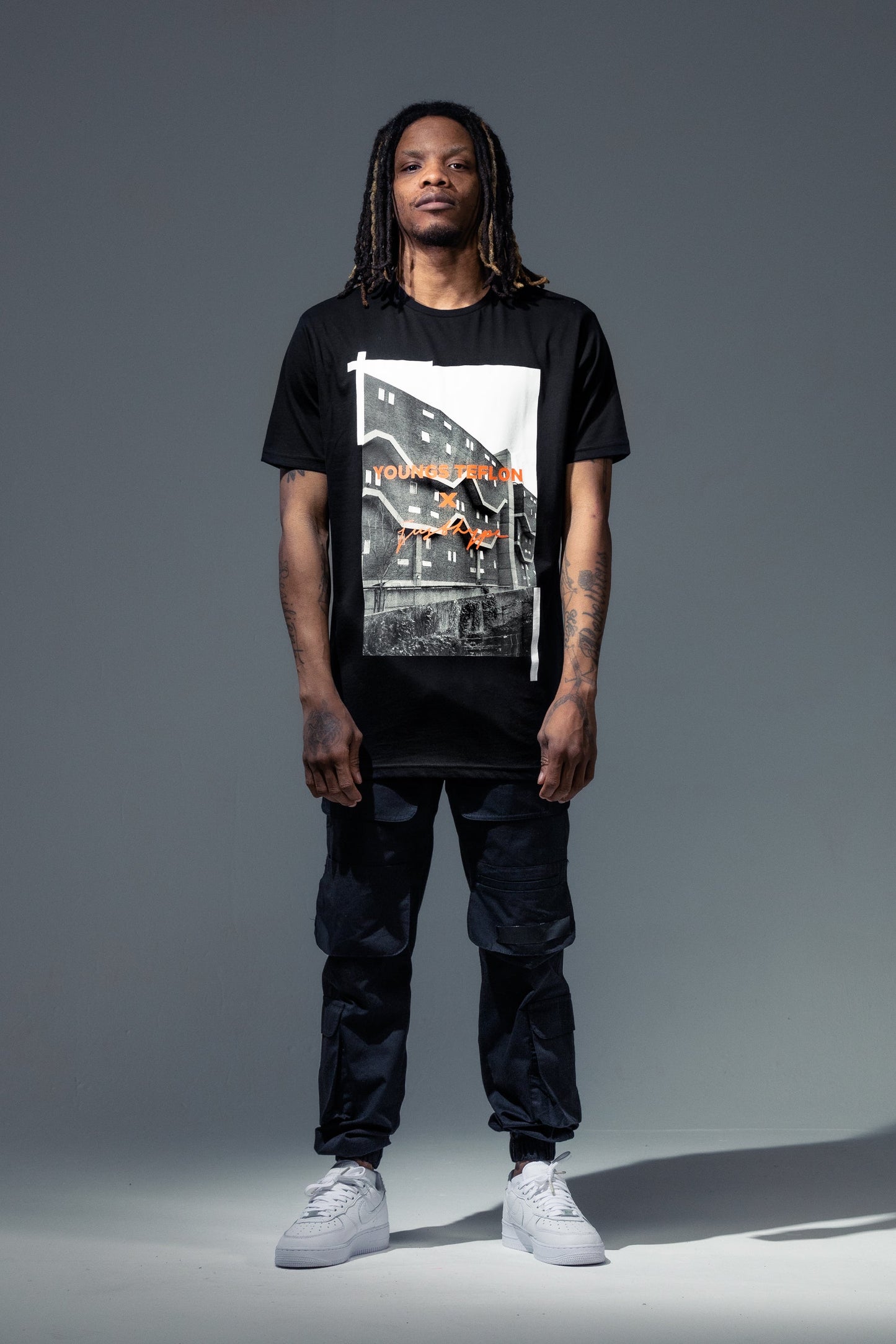 Hype X Youngs Teflon Black Oversized Mens T-Shirt