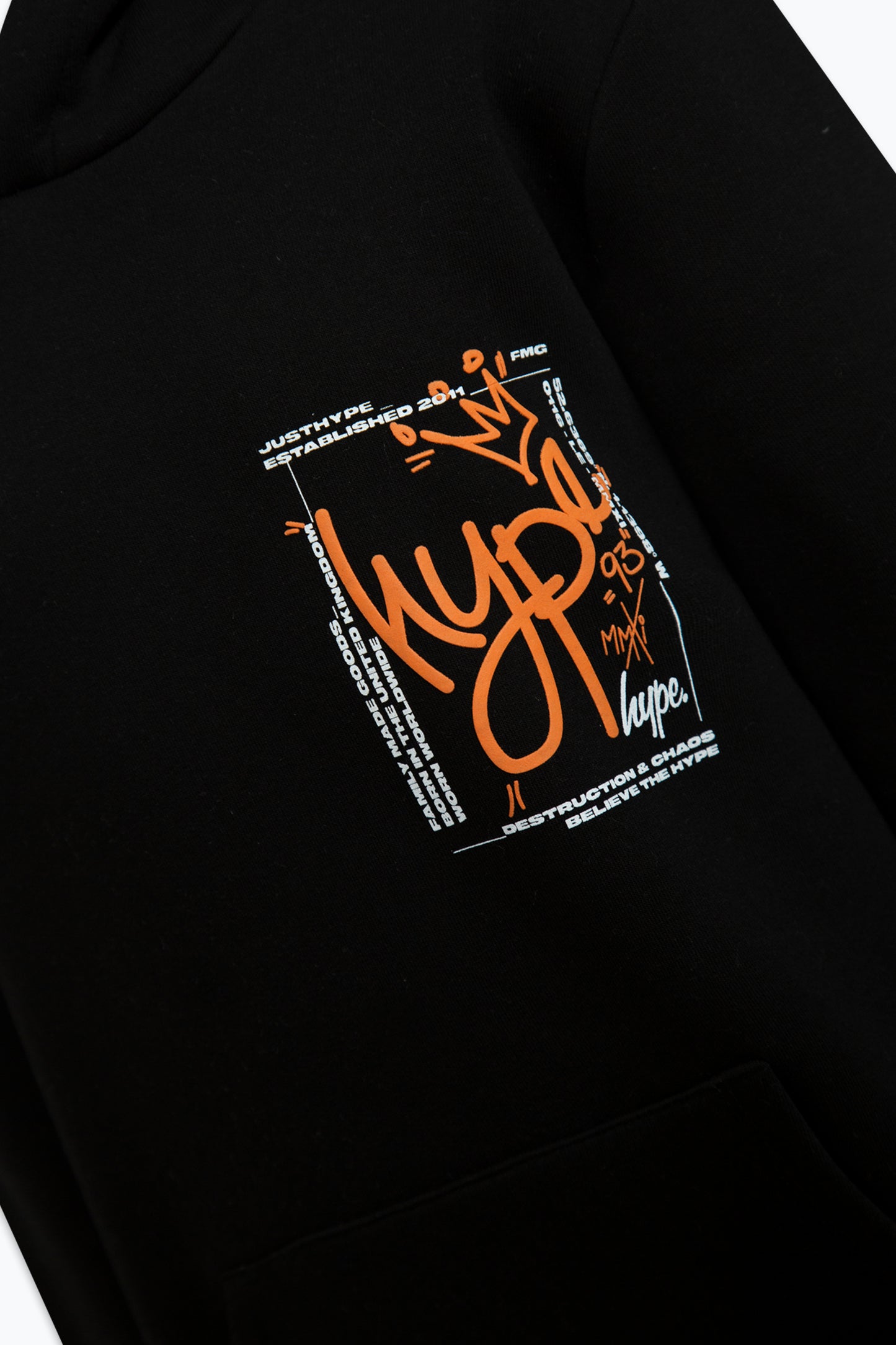 Hype Boys Black Graffiti King Hoodie