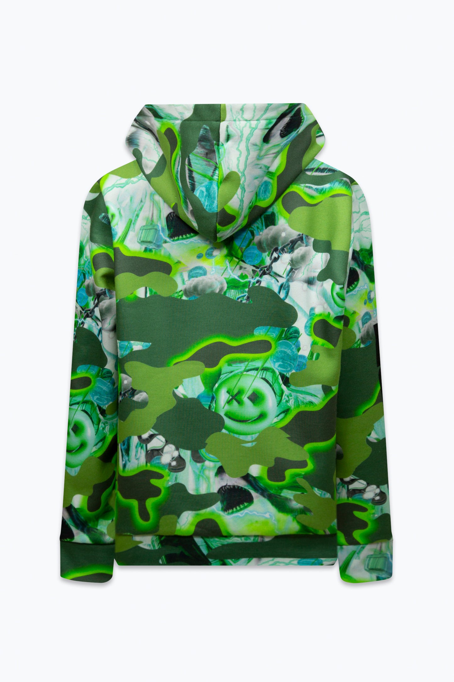Hype Boys Green Shark Smile Camo Hoodie