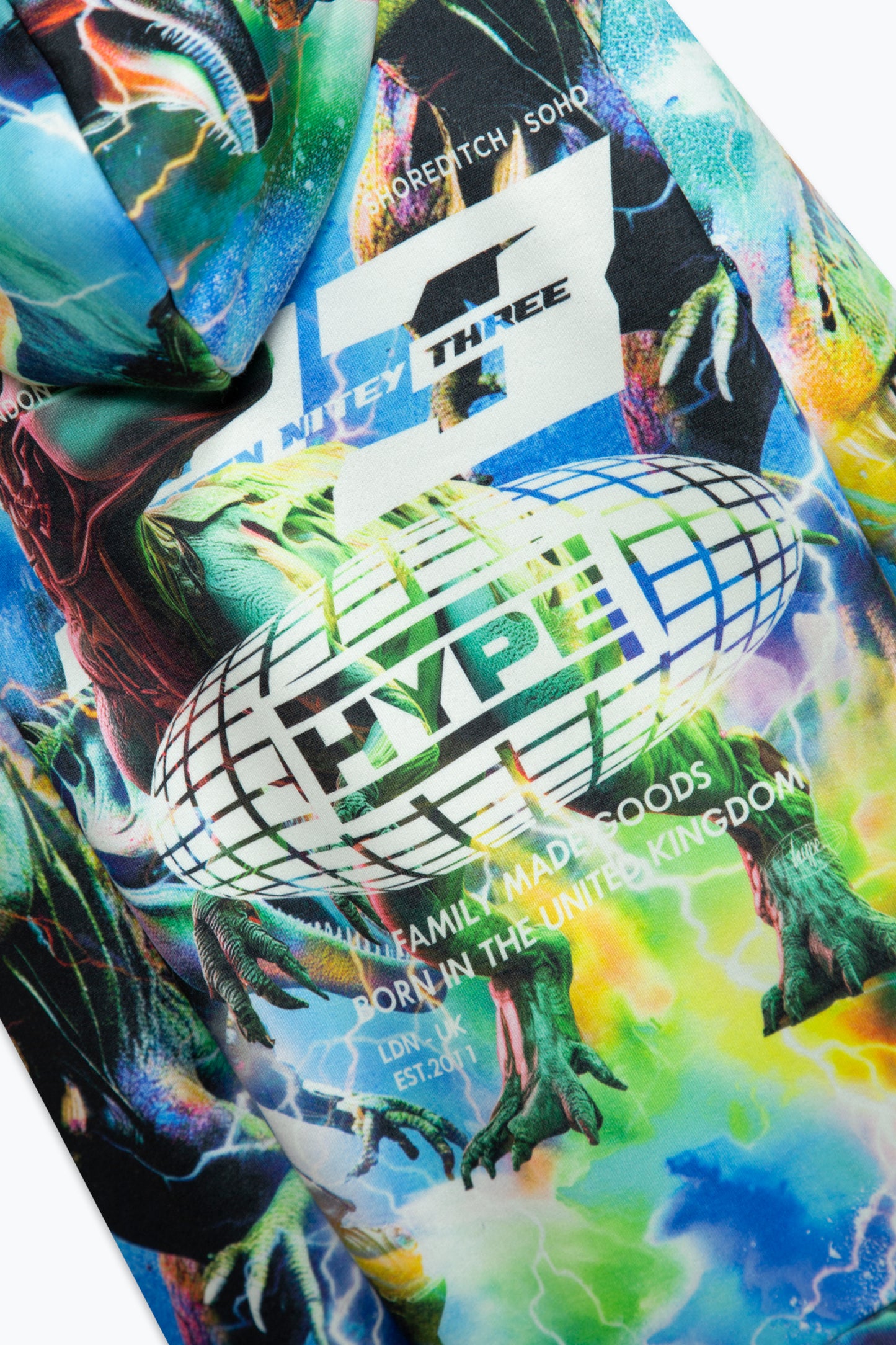 Hype Boys Multi Bionic Dinosaur Hoodie