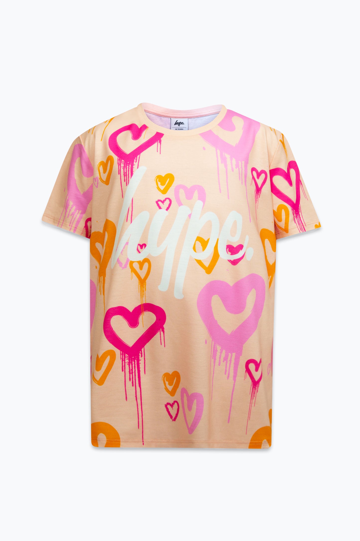 Hype Girls Peach Heart Drips T-Shirt