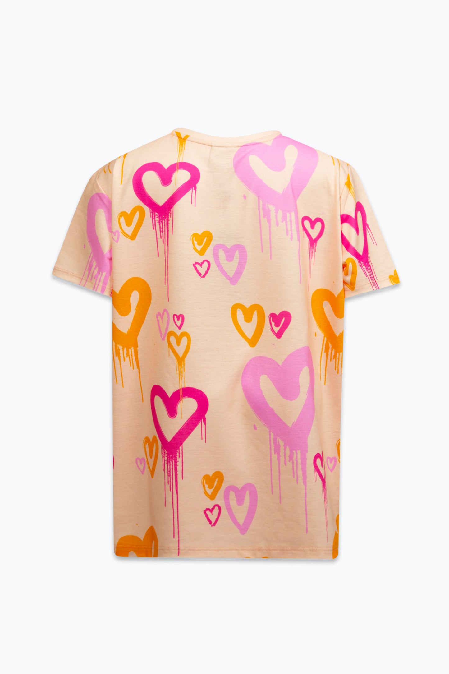 Hype Girls Peach Heart Drips T-Shirt