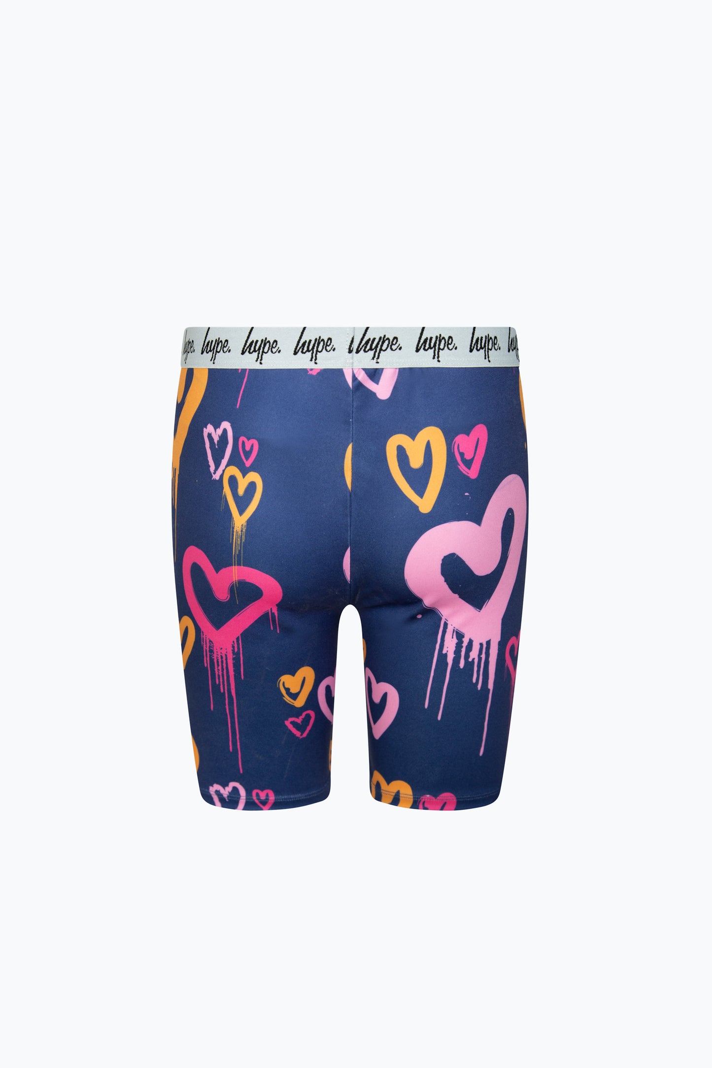 Hype Girls Navy Heart Drips Cycle Shorts