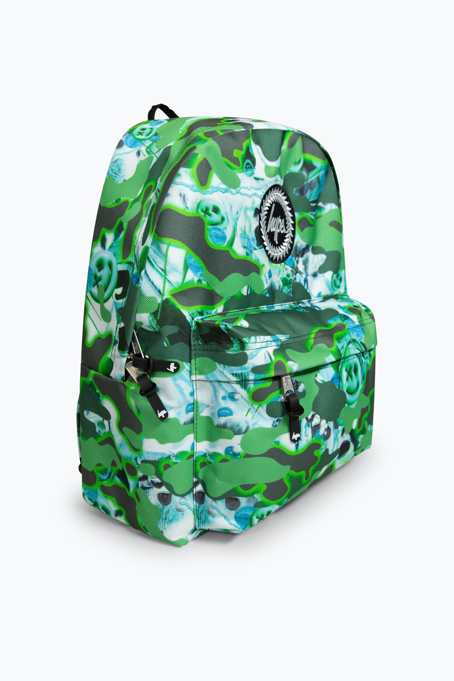 Hype Boys Green Shark Smile Camo Backpack