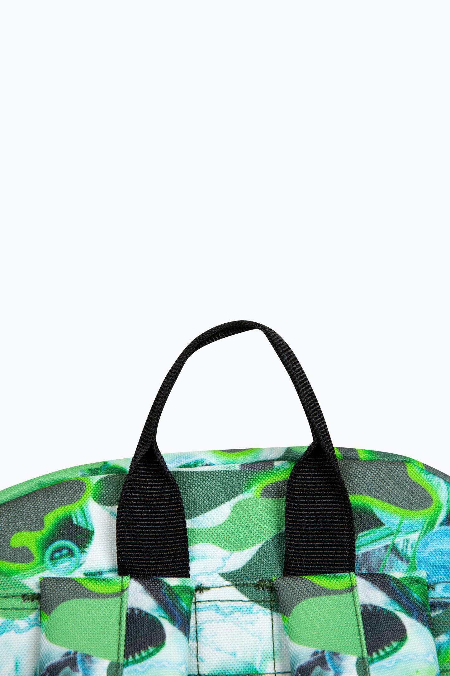 Hype Boys Green Shark Smile Camo Backpack