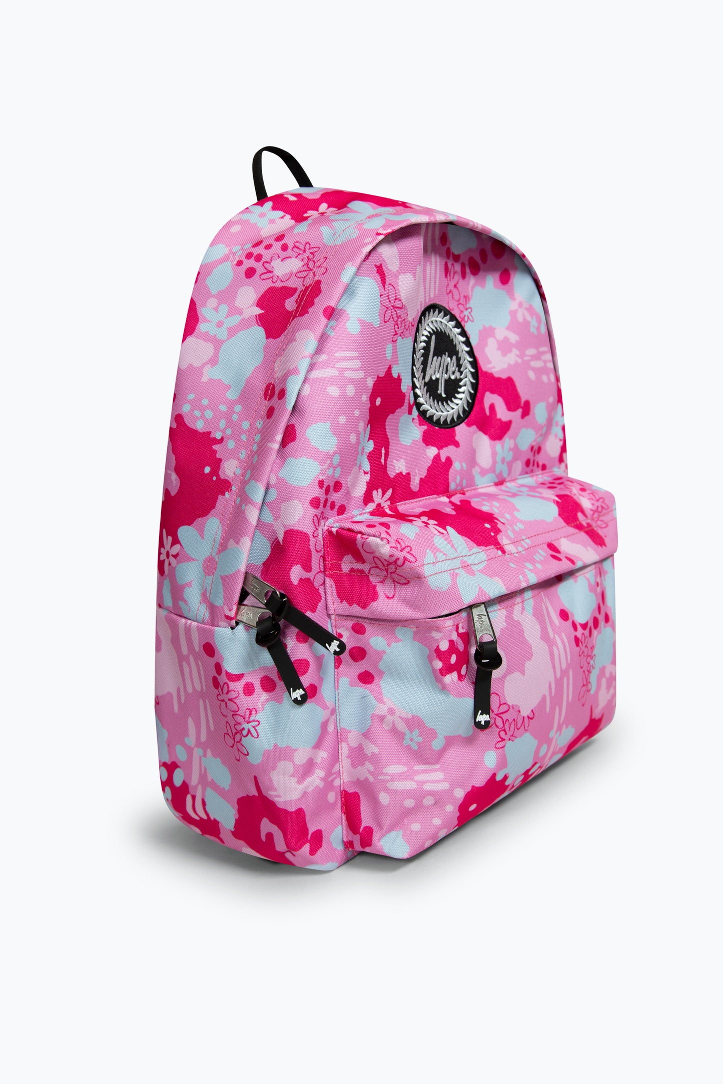 Hype Girls Pink Leopard Floral Backpack