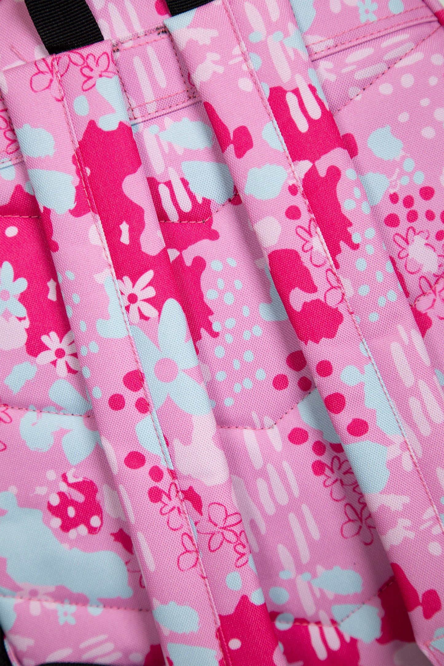 Hype Girls Pink Leopard Floral Backpack