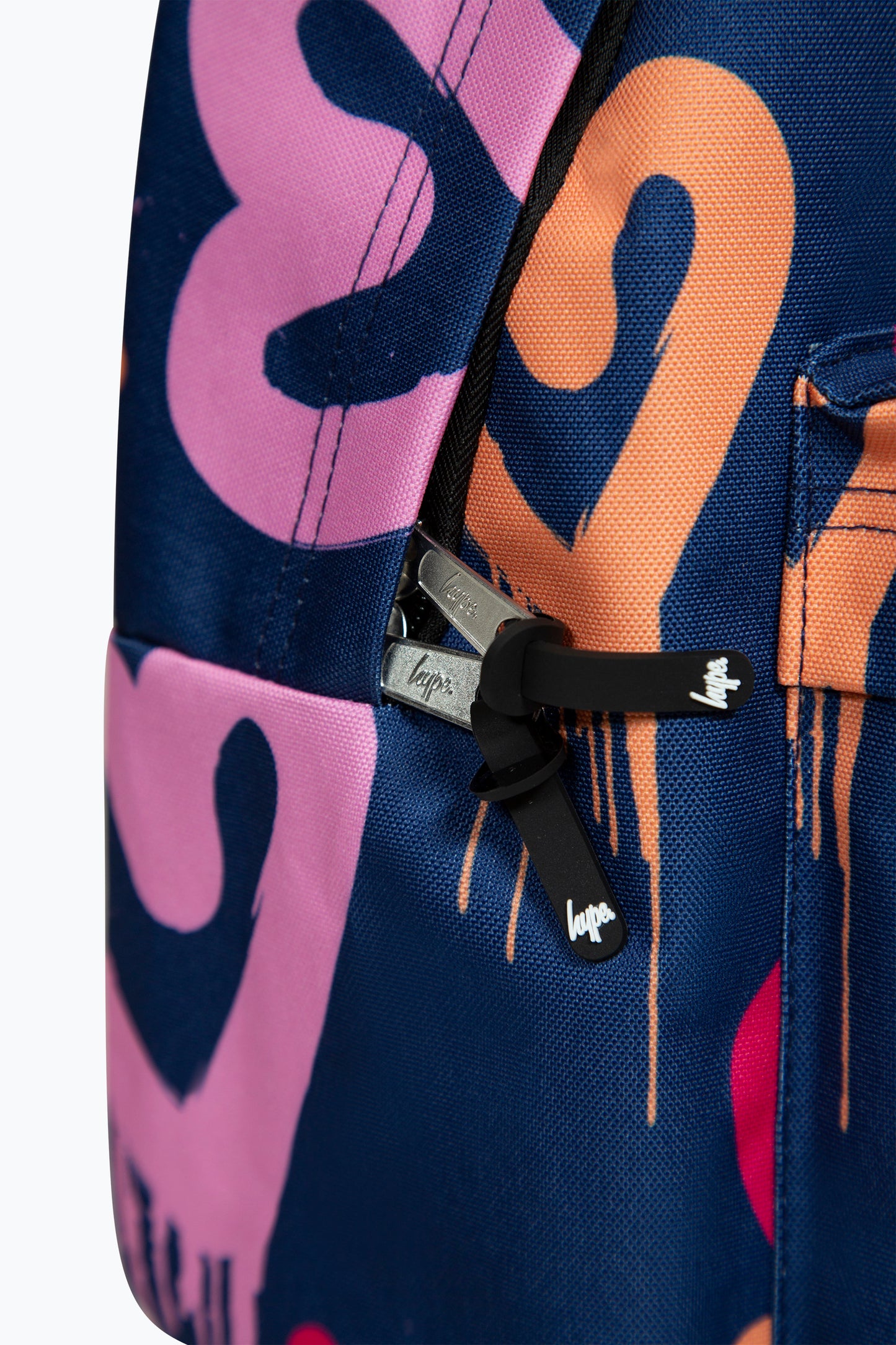 Hype Girls Navy Heart Drips Backpack