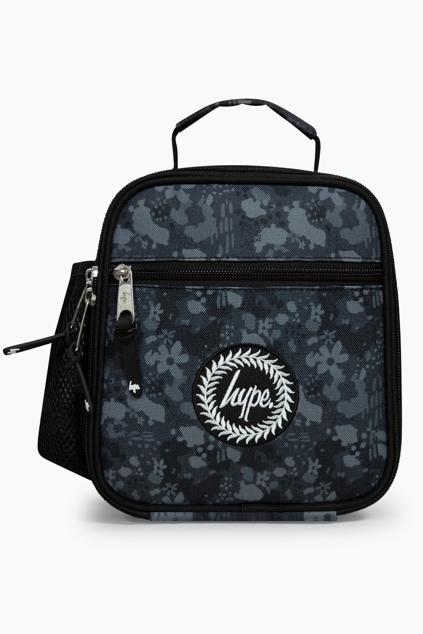 Hype Girls Black Leopard Floral Lunch Box