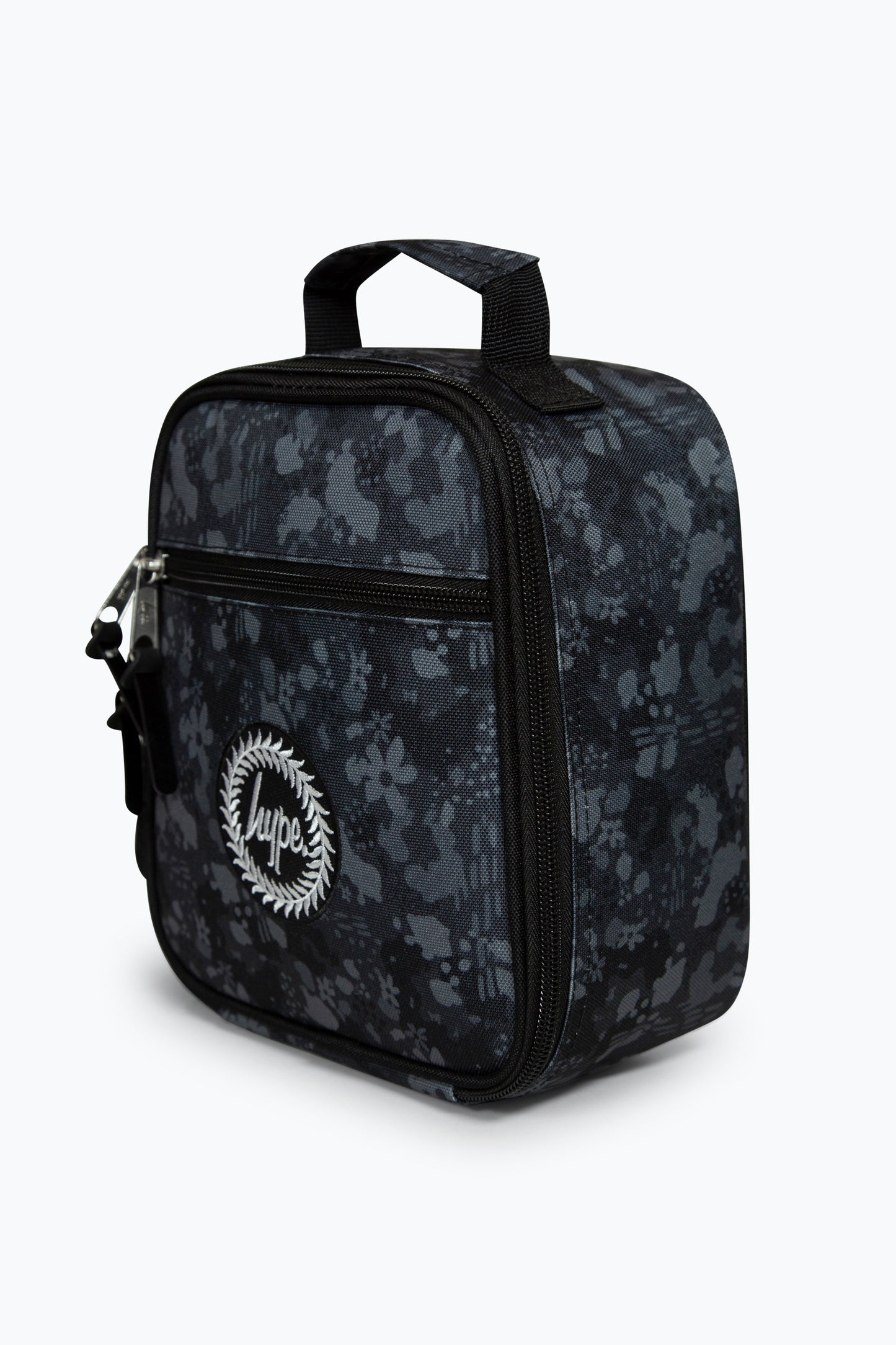 Hype Girls Black Leopard Floral Lunch Box