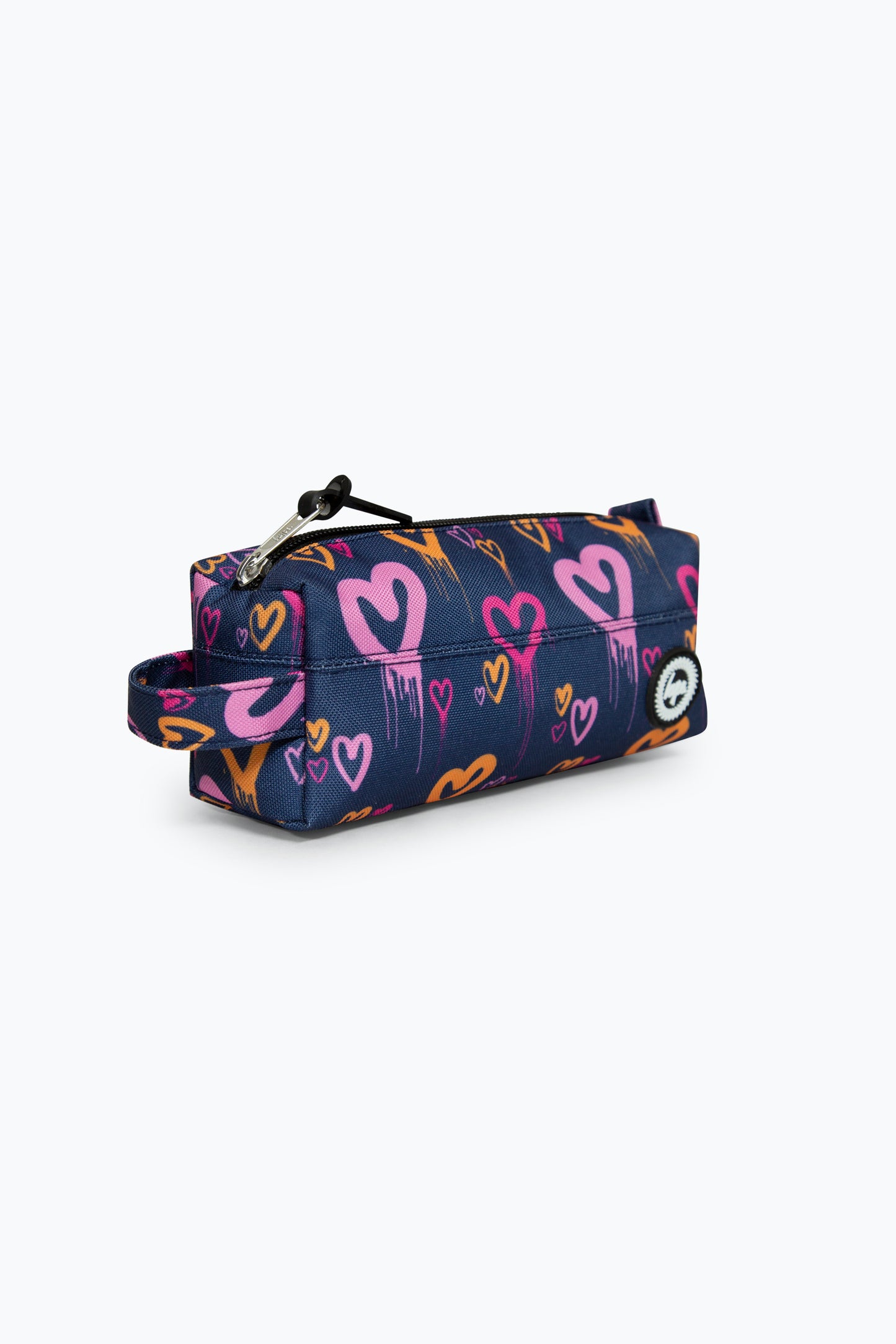 Hype Girls Navy Heart Drips Pencil Case