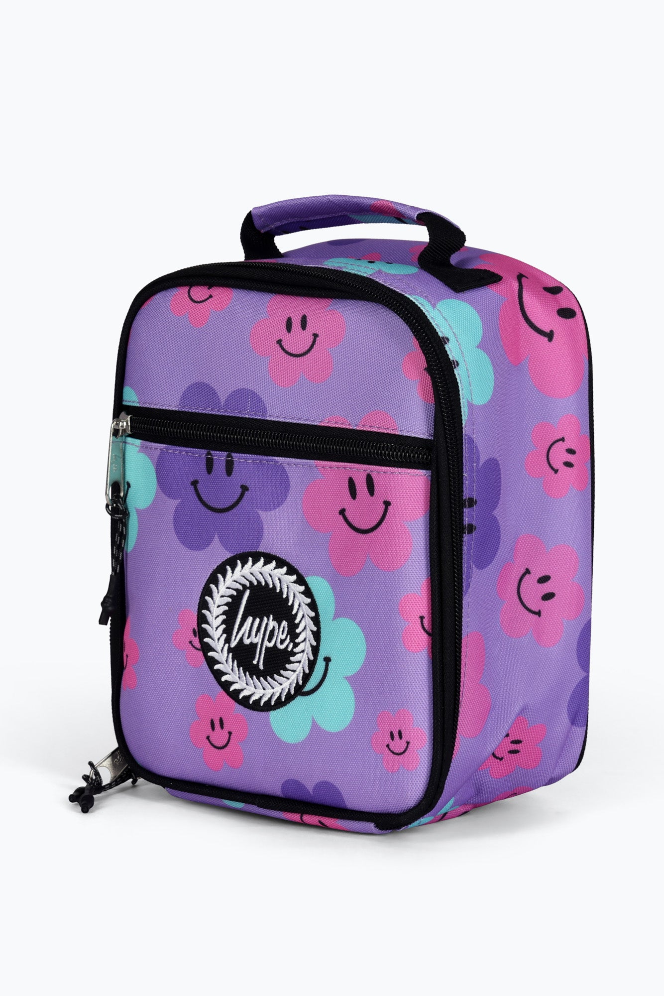 Hype Unisex Purple Happy Flowers Lunch Box