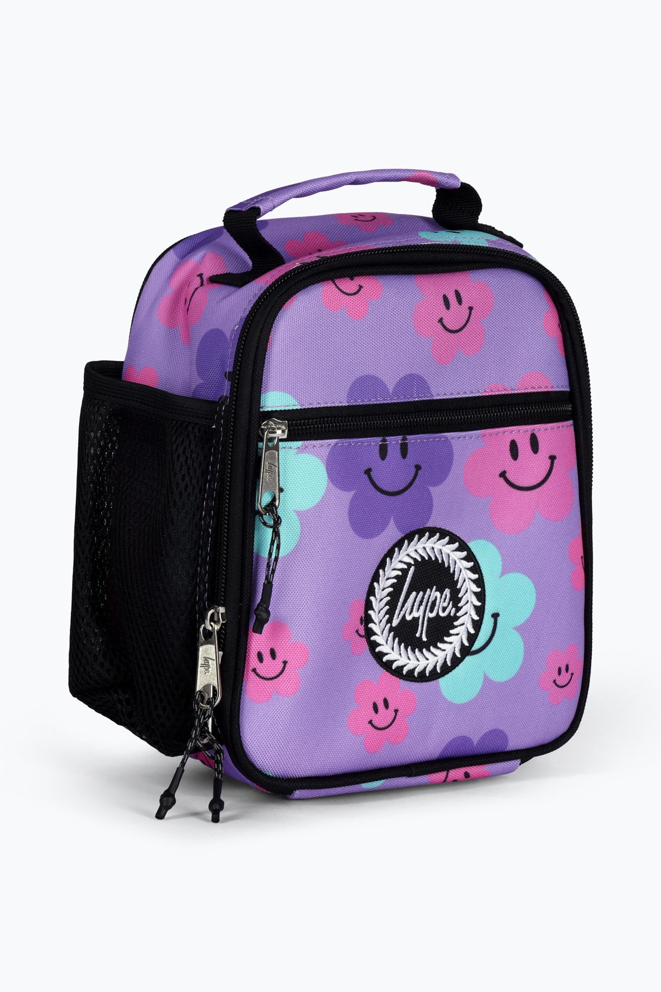 Hype Unisex Purple Happy Flowers Lunch Box