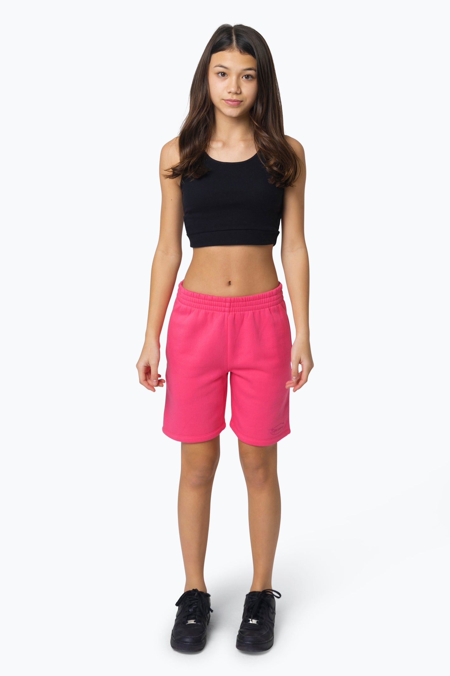 HYPE GIRLS PINK Y2K LOGO SHORTS