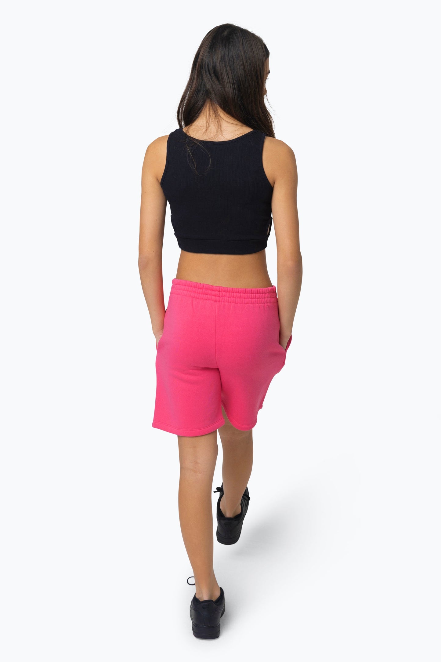 HYPE GIRLS PINK Y2K LOGO SHORTS