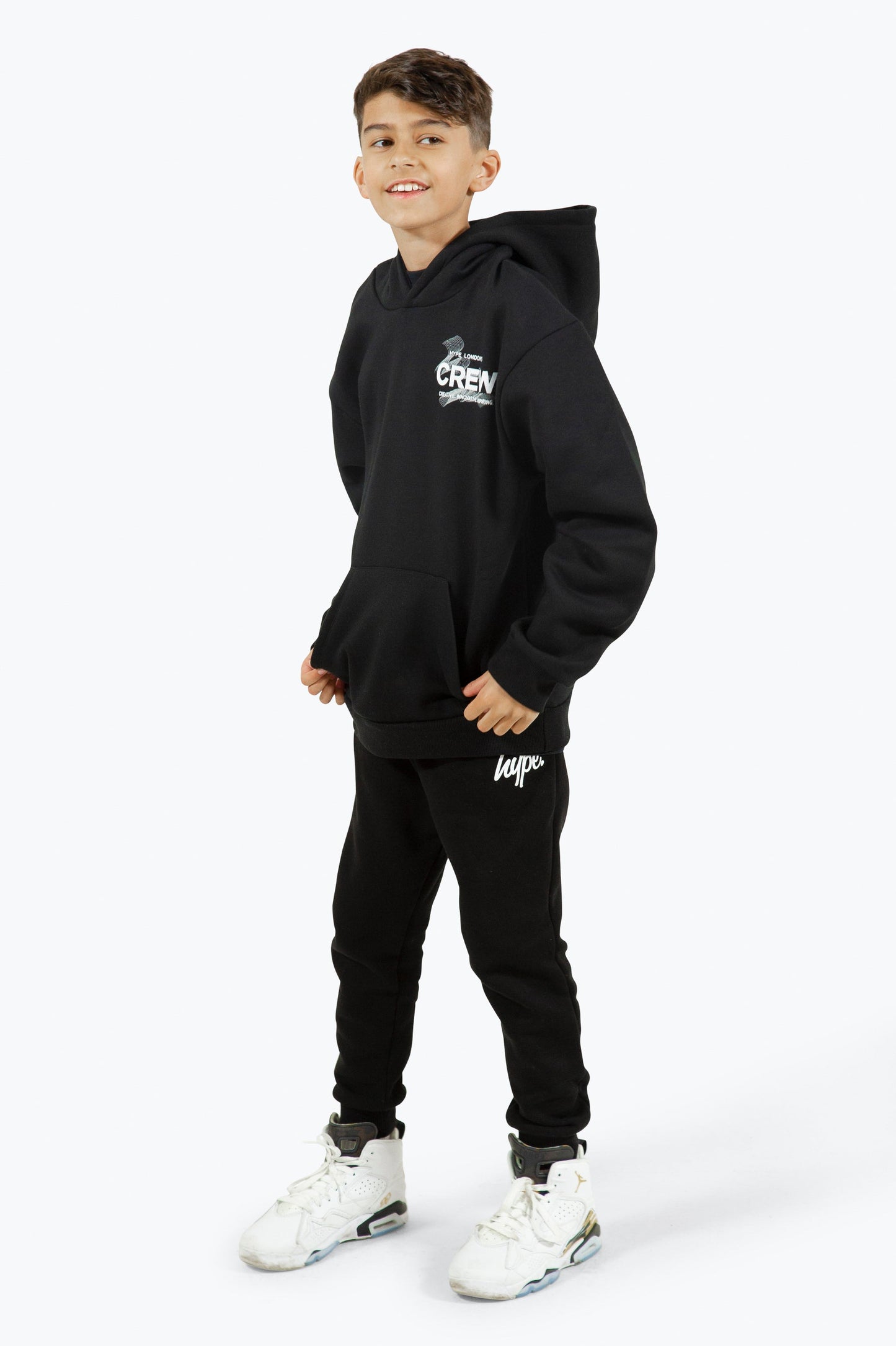 HYPE BOYS BLACK CREW HOODIE