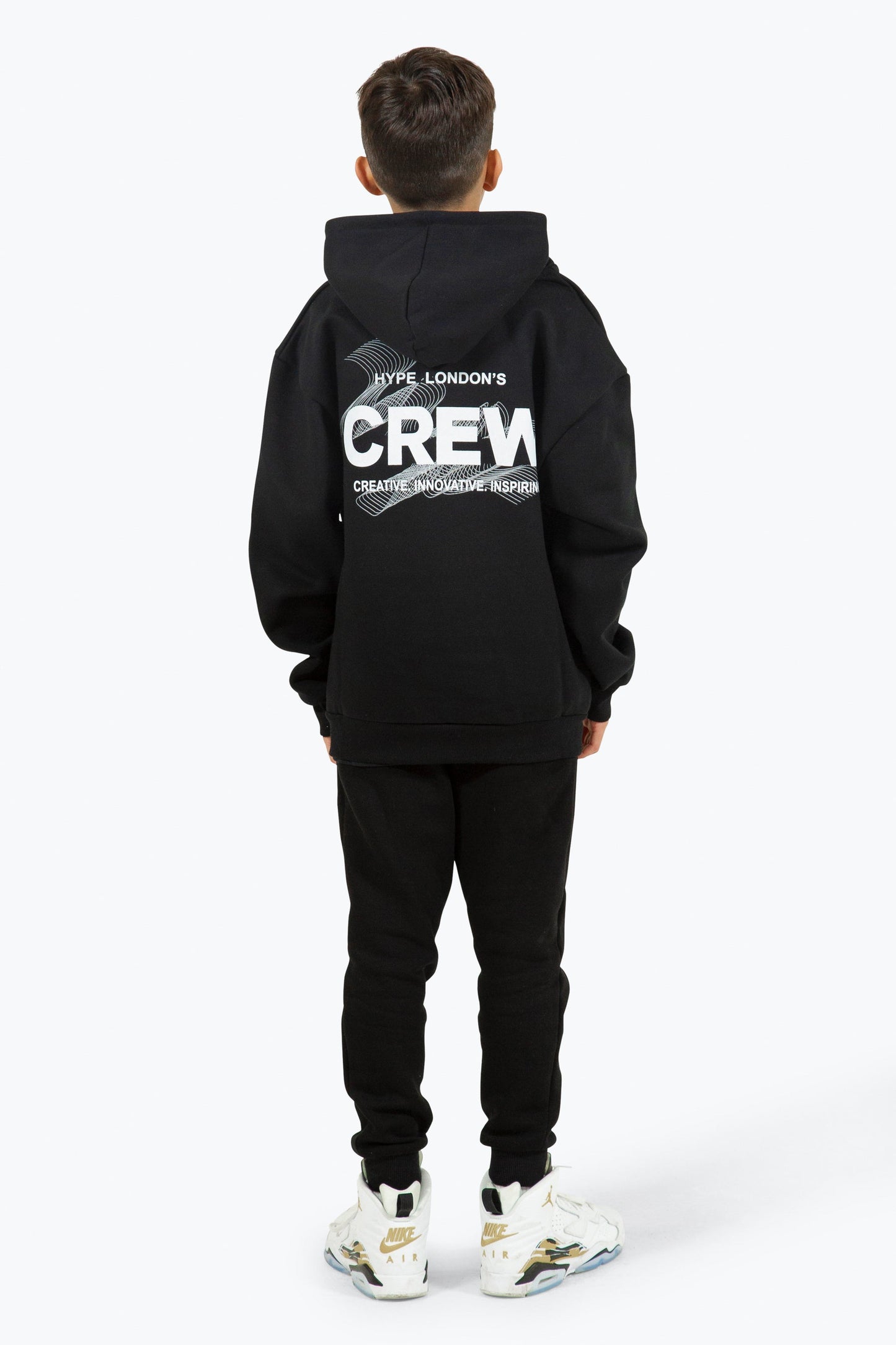 HYPE BOYS BLACK CREW HOODIE