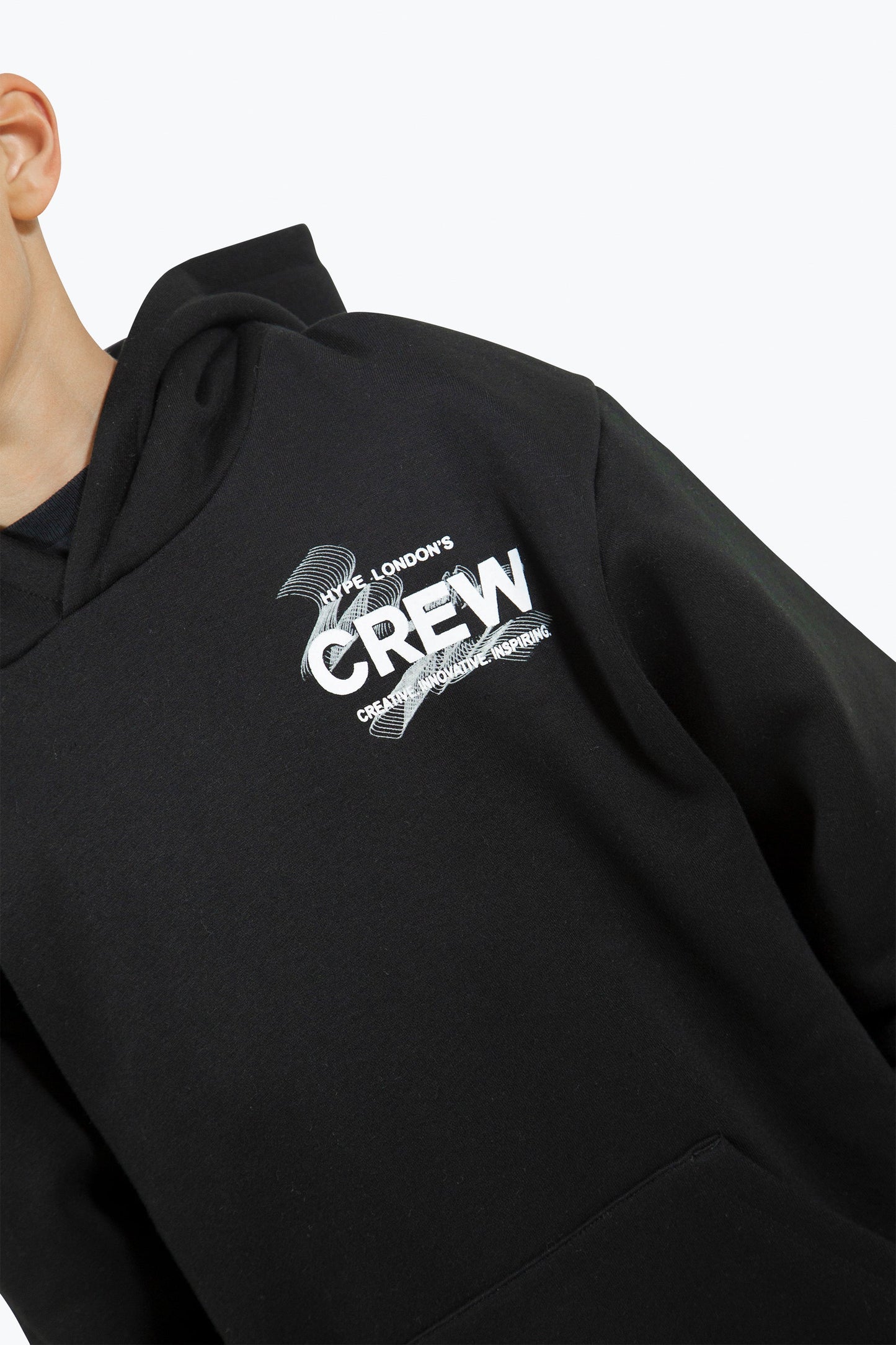 HYPE BOYS BLACK CREW HOODIE