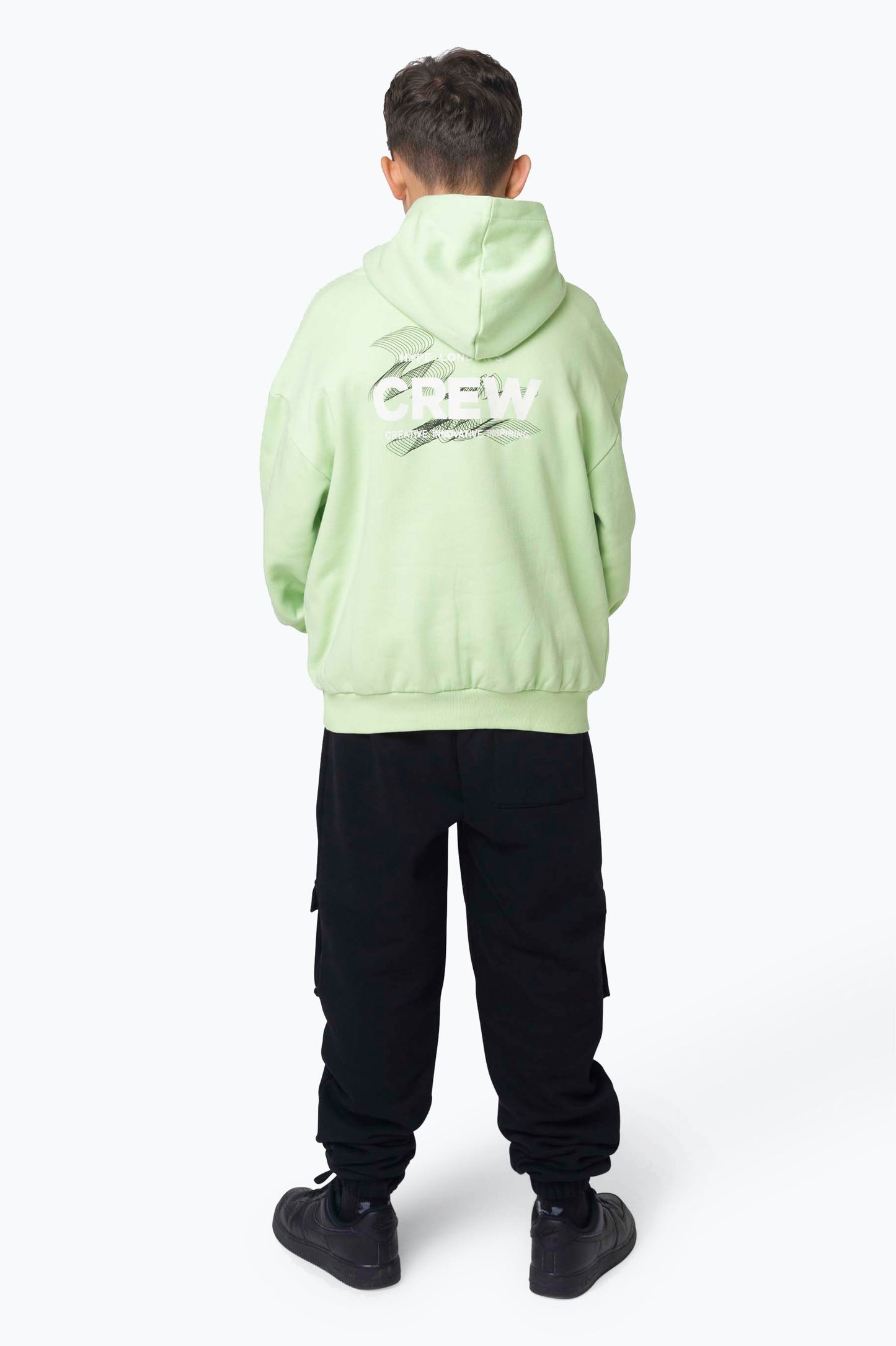 HYPE BOYS GREEN CREW HOODIE