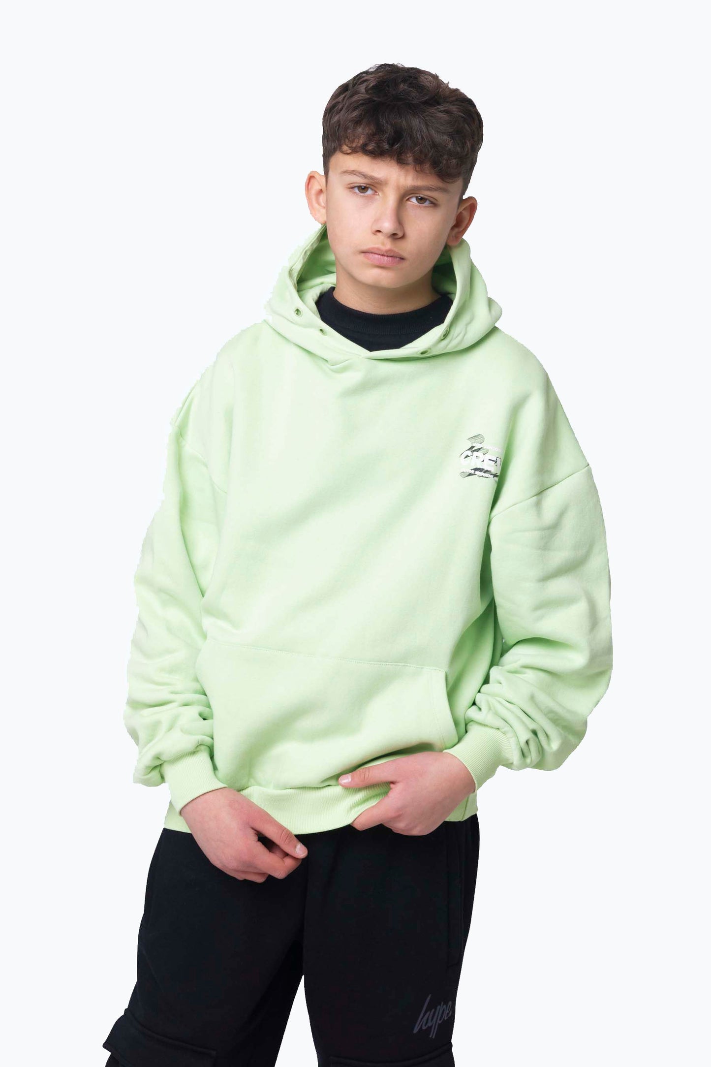 HYPE BOYS GREEN CREW HOODIE