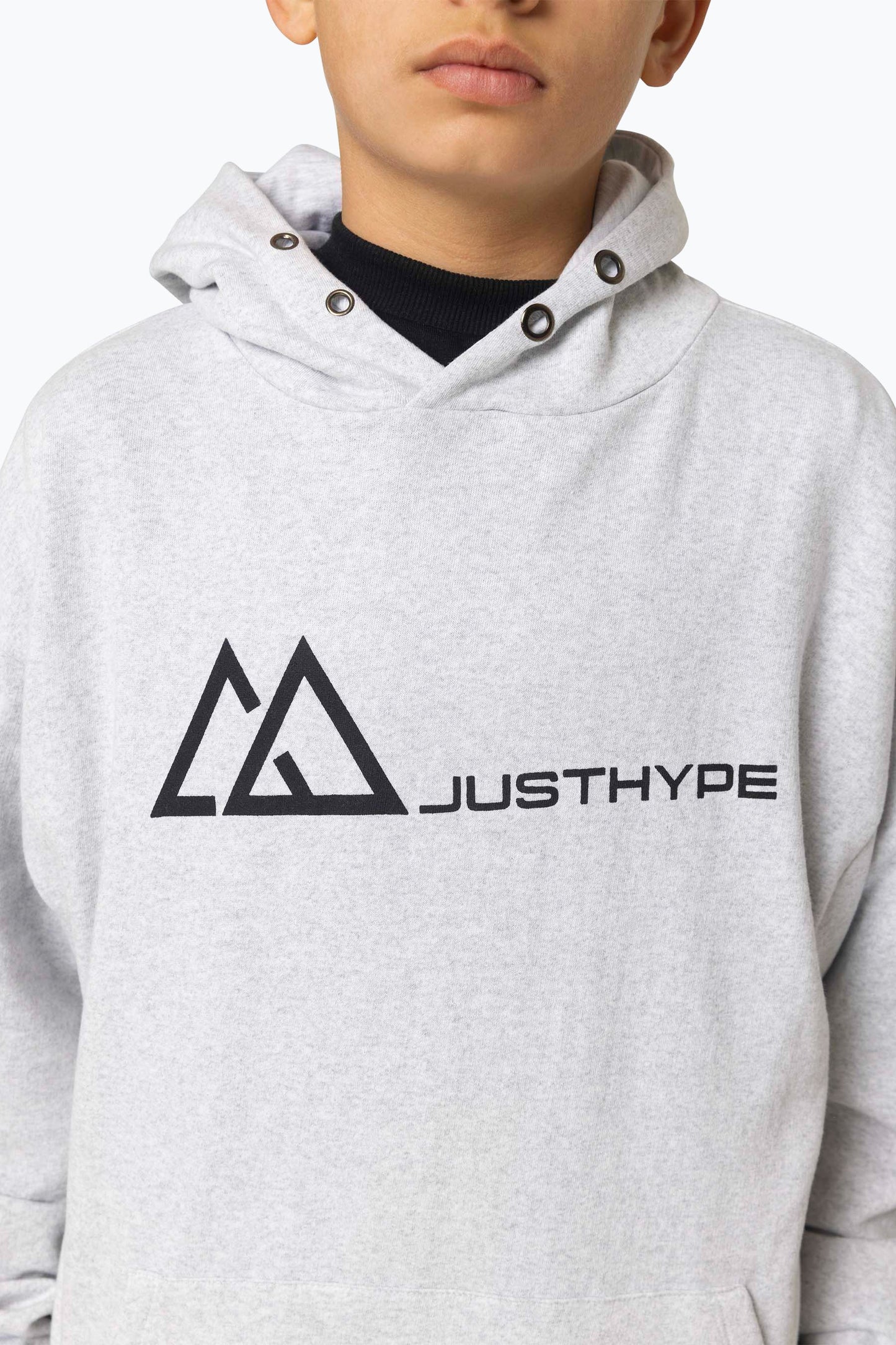 HYPE BOYS GREY MARL OUTDOOR HOODIE