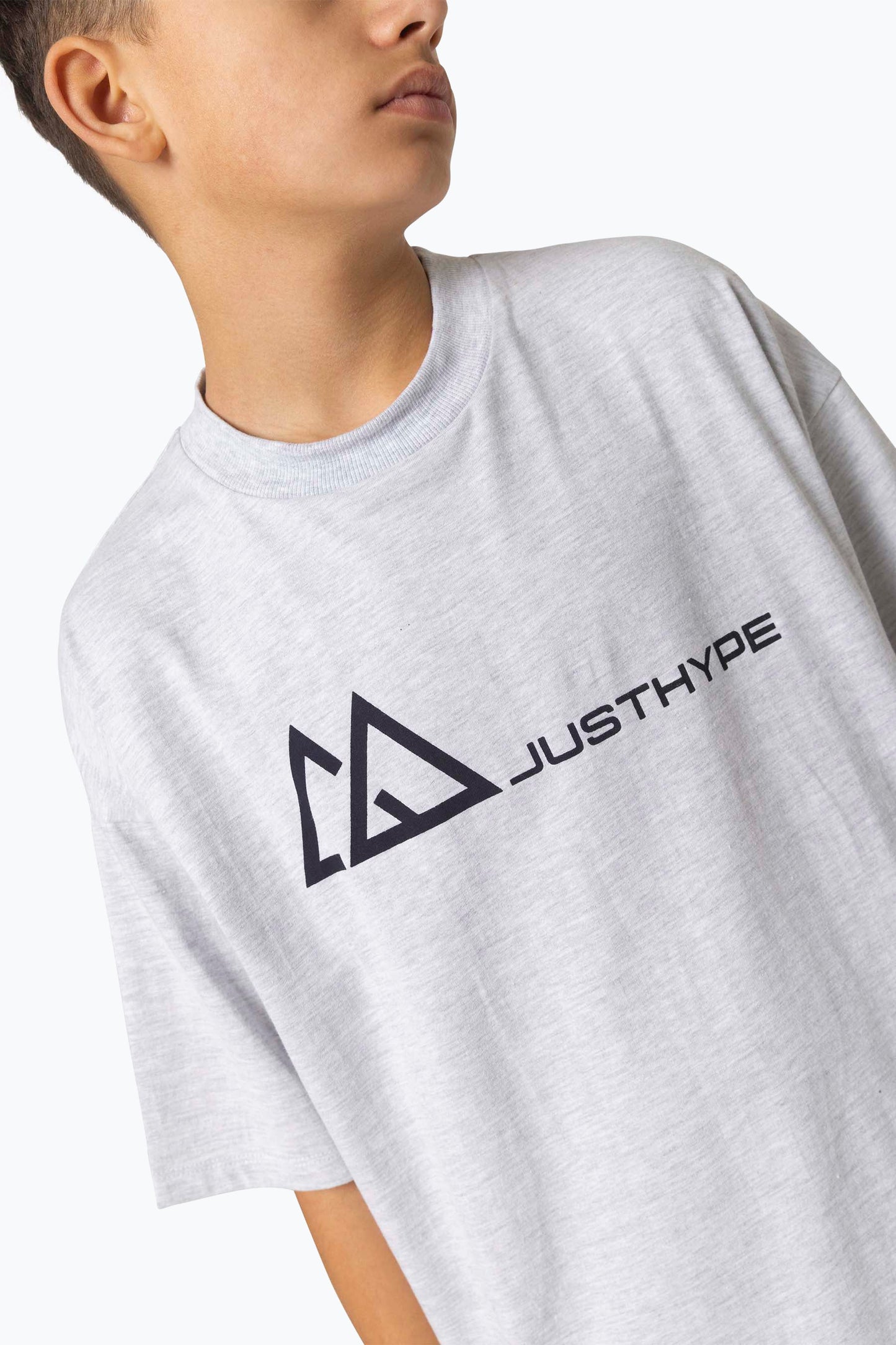 HYPE BOYS GREY MARL OUTDOOR T-SHIRT
