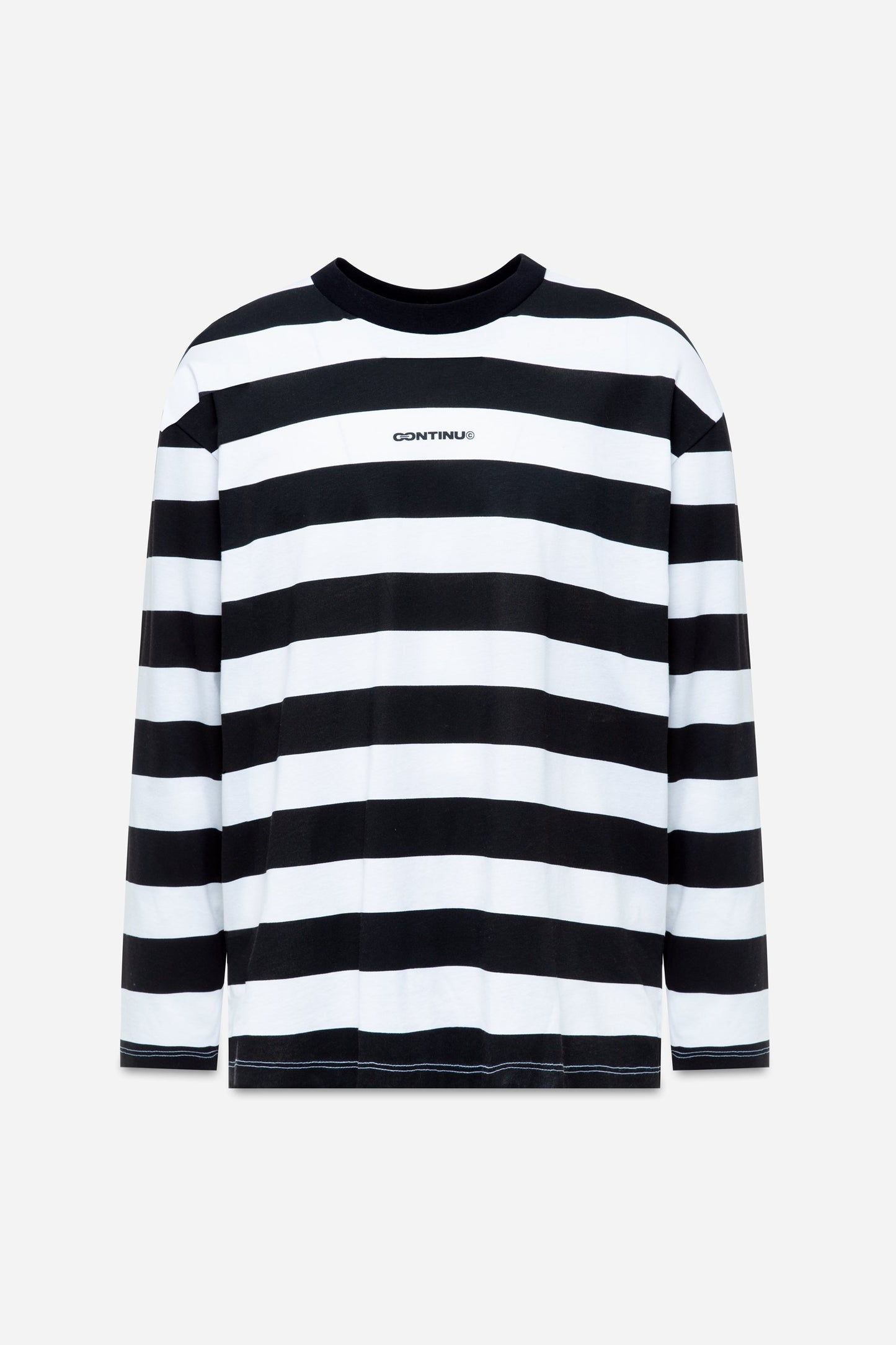 CONTINU8 BLACK PRINT LONG SLEEVE T-SHIRT