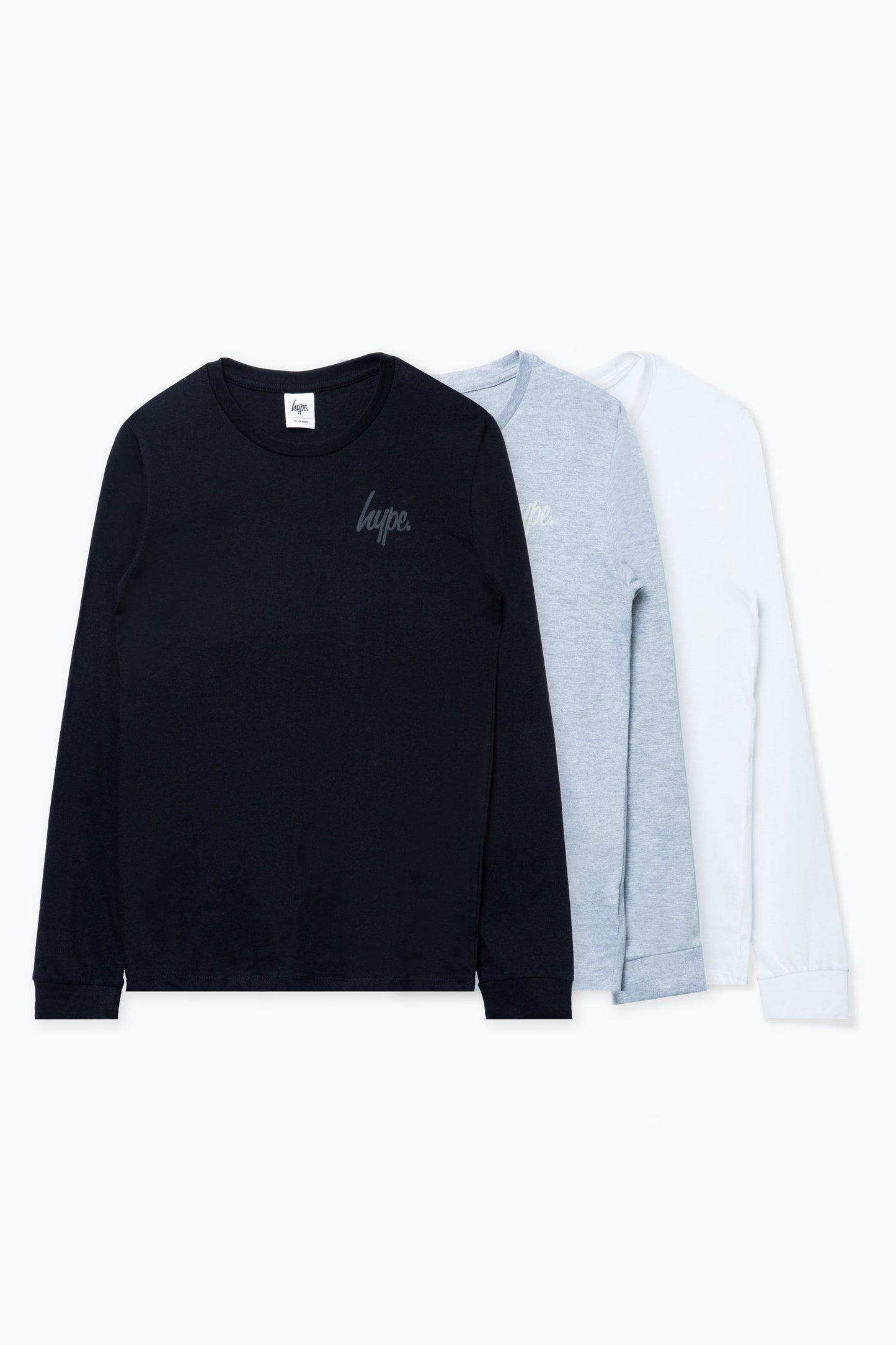 Hype Three Pack Mono Kids L/S T-Shirt
