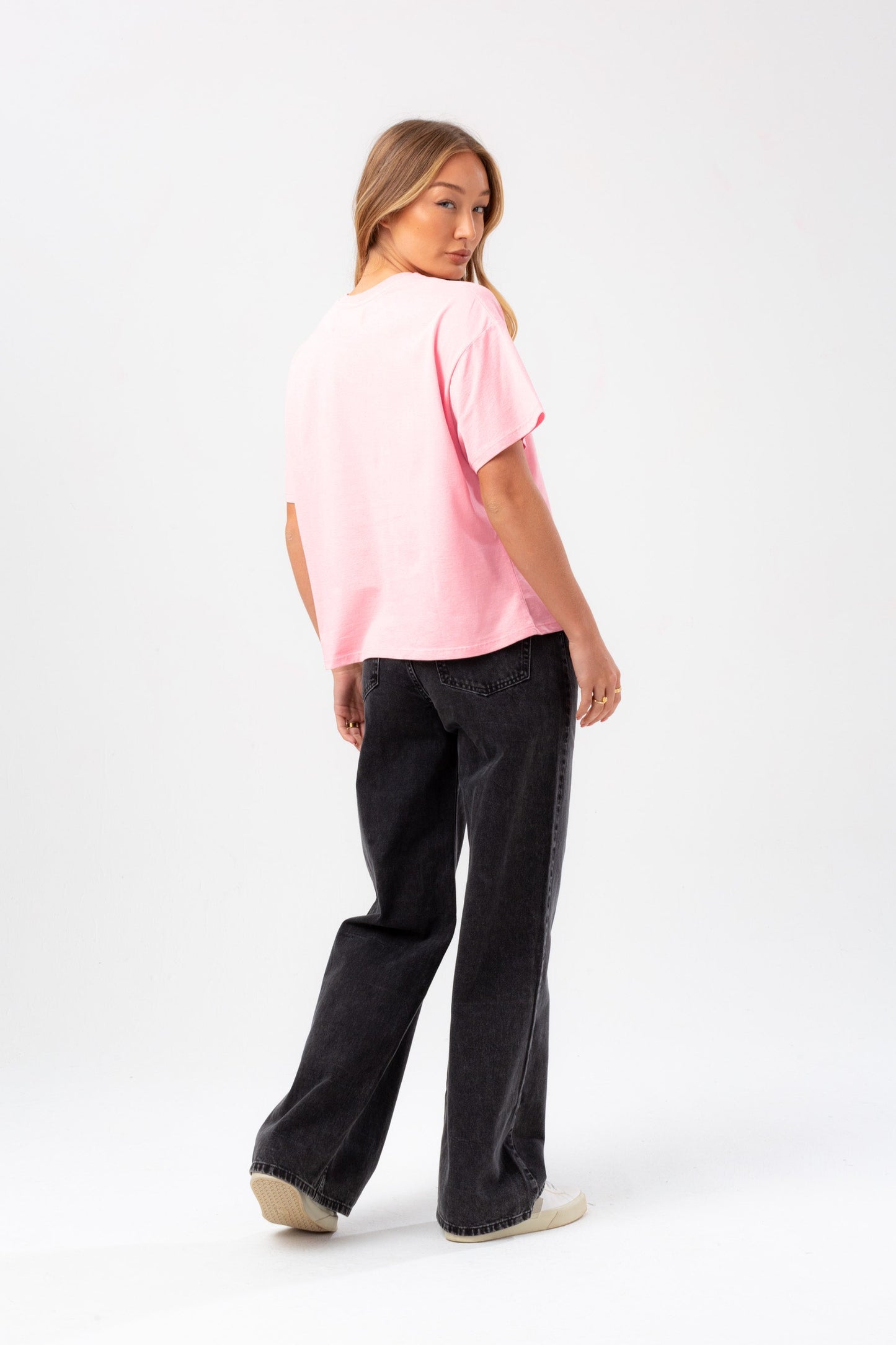 HYPE WOMENS PINK SCRIBBLE T-SHIRT