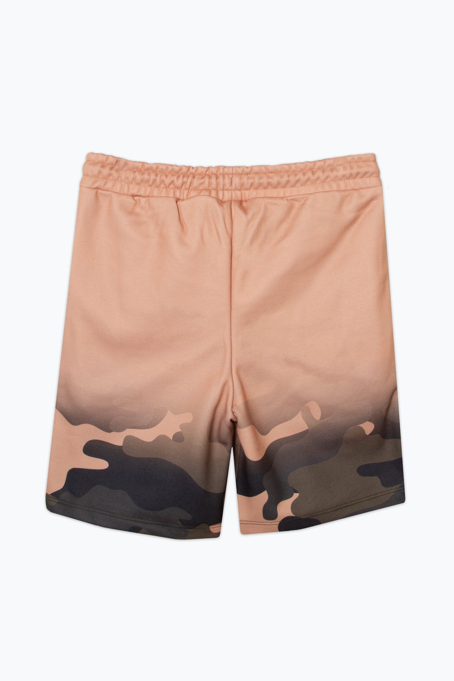 HYPE BOYS BEIGE SAND CAMO SCRIPT SHORTS