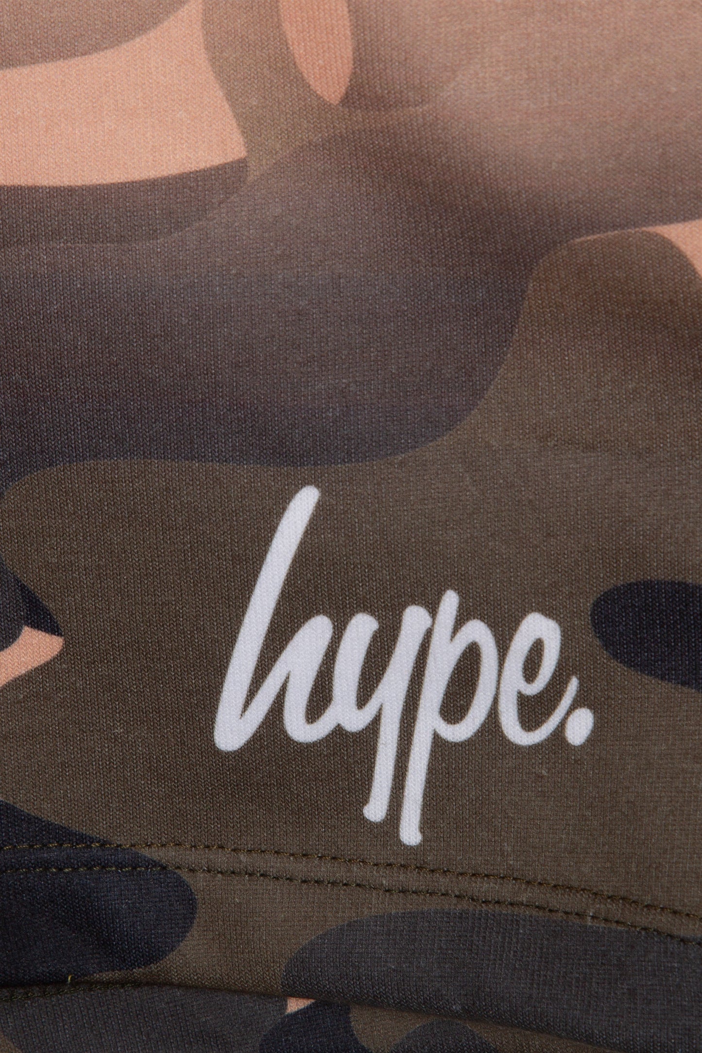 HYPE BOYS BEIGE SAND CAMO SCRIPT SHORTS